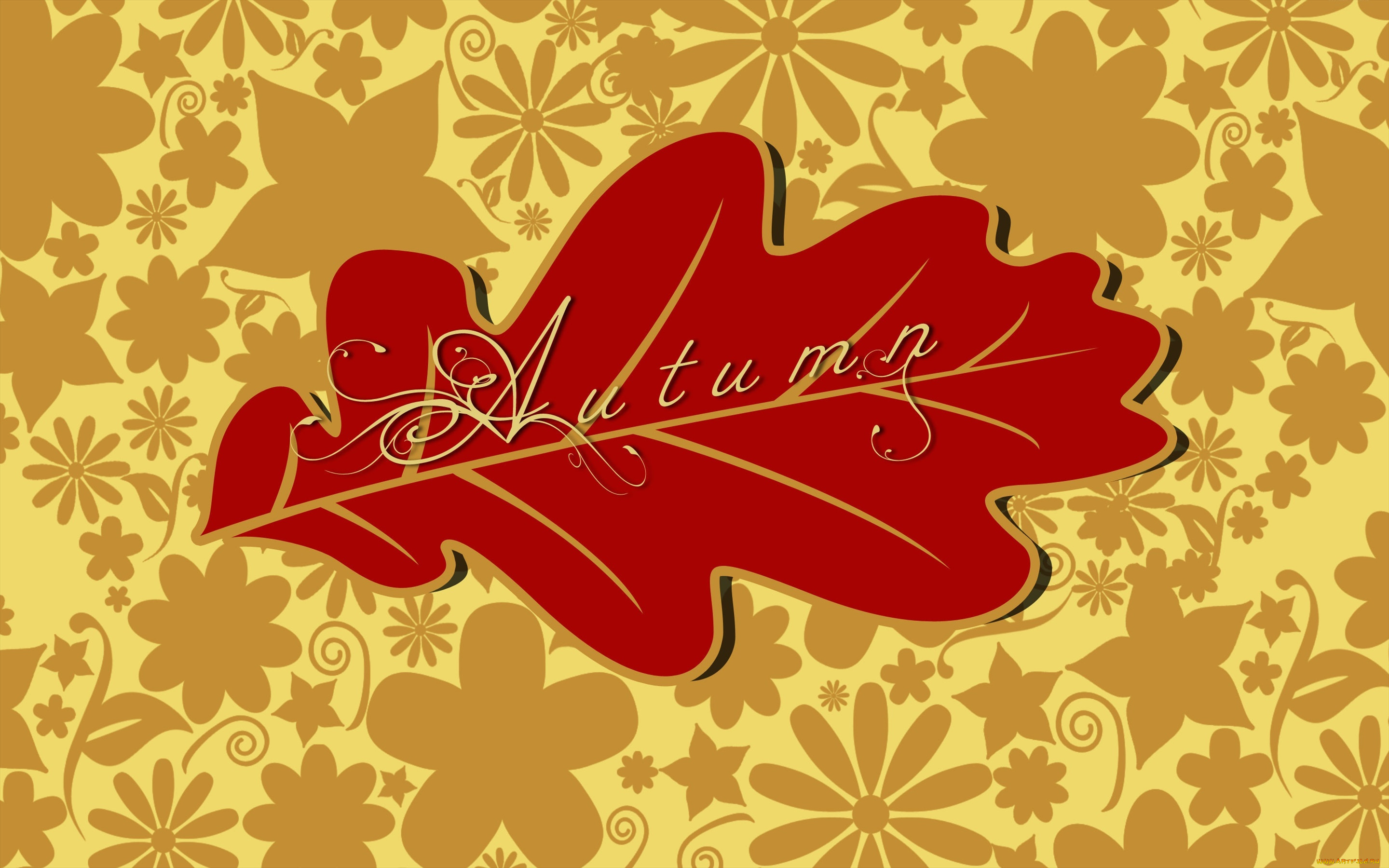 векторная, графика, природа, осень, autumn, лист, фон