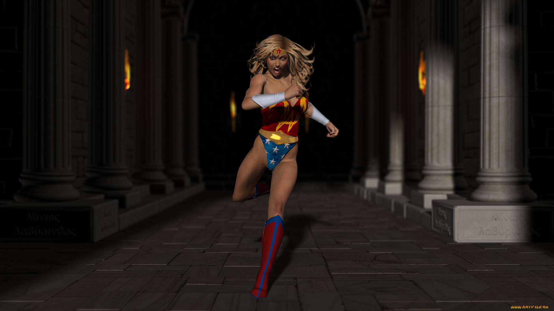 3д, графика, фантазия, , fantasy, девушка, взгляд, wrath, amazon, ultra, woman, фон