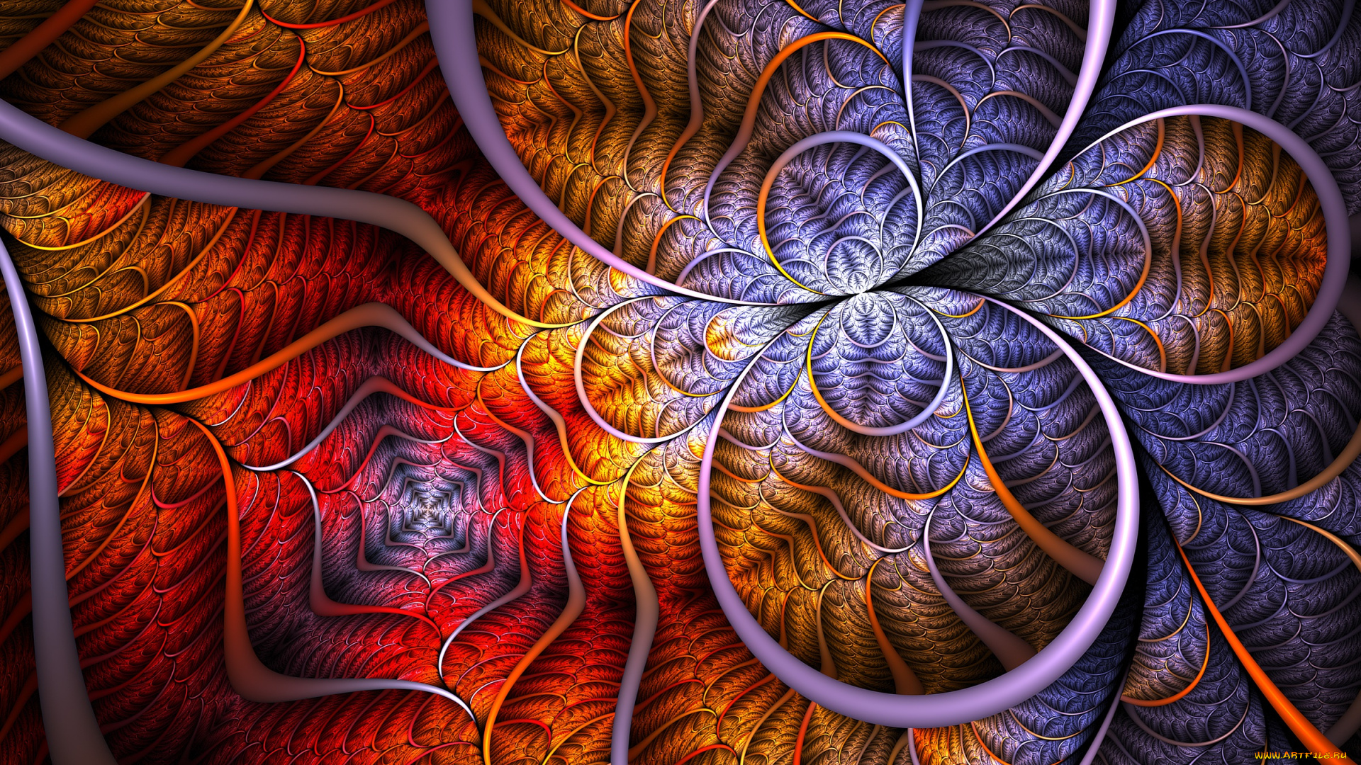 3д, графика, фракталы, , fractal, цвета, узор, фон