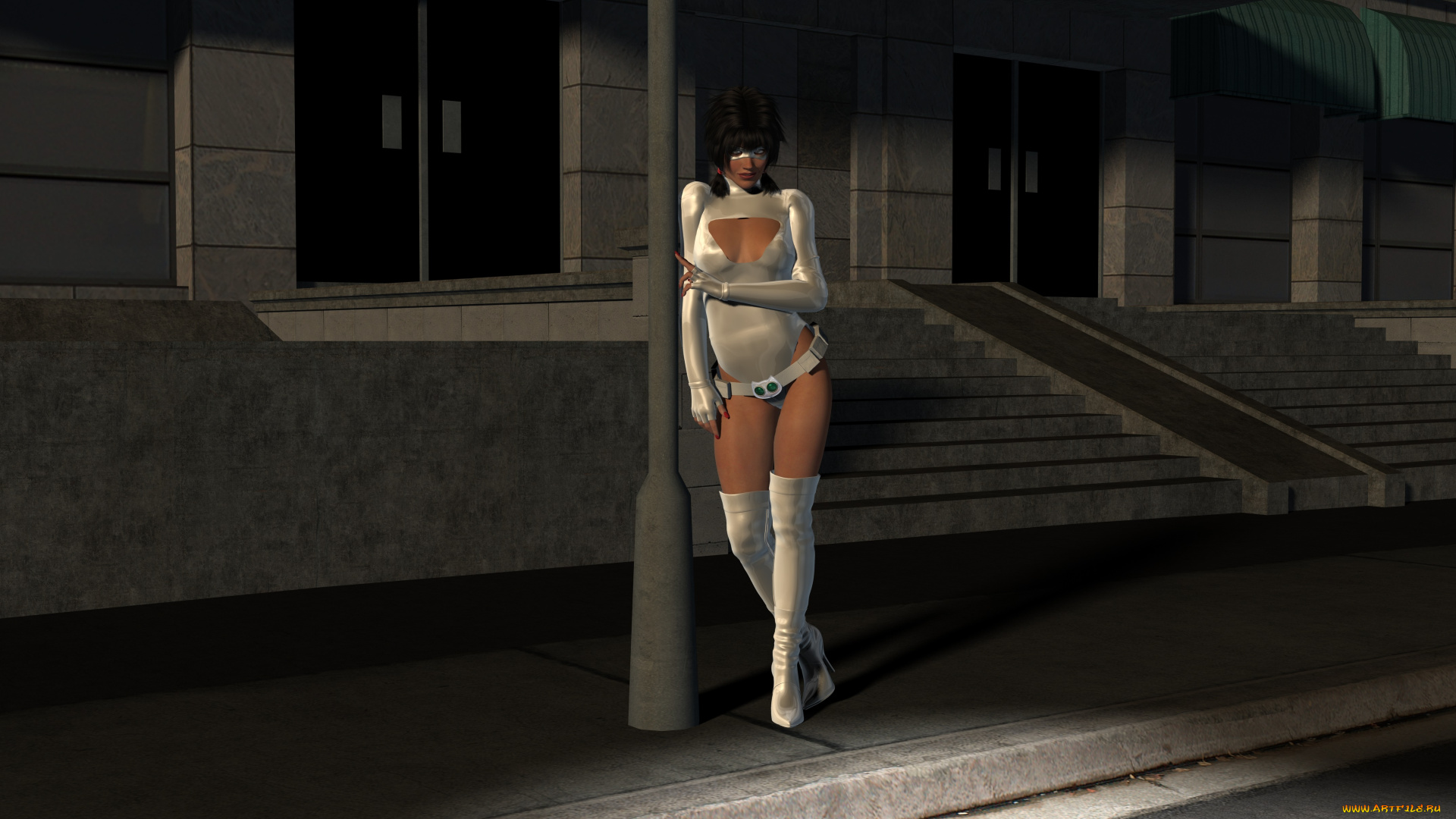 3д, графика, люди, , people, девушка, взгляд, фон, маска