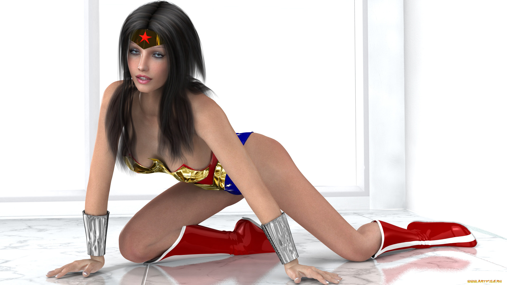 3д, графика, люди, , people, фон, взгляд, девушка, superheroine