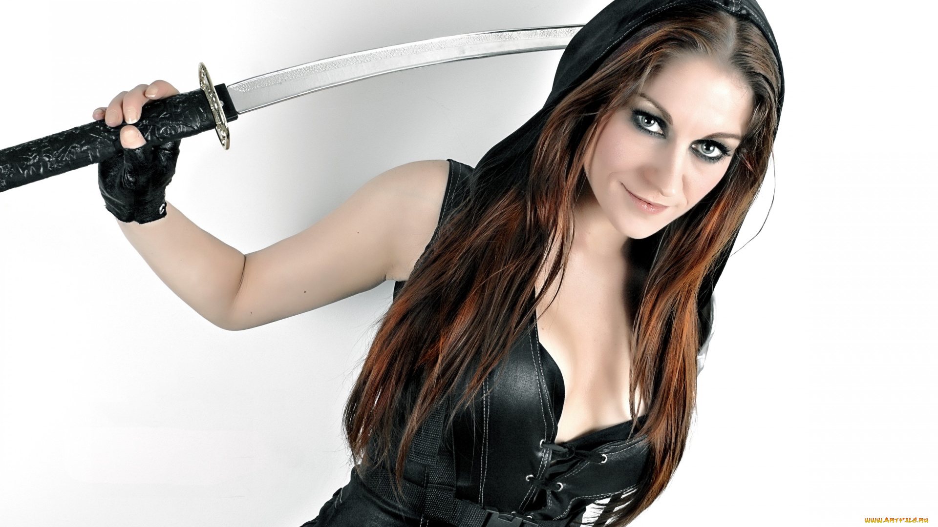 девушки, -unsort, , креатив, катана, фон, sucker, punch, запрещённый, приём, косплей, девушка