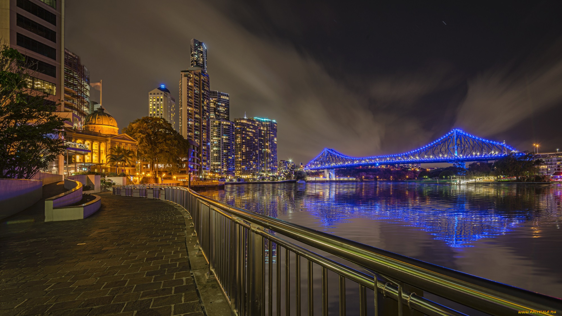 города, -, улицы, , площади, , набережные, ночь, город, набережная, отражение