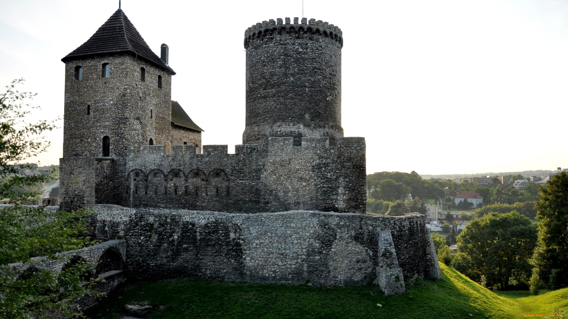 города, замки, польши, замок, бендзин