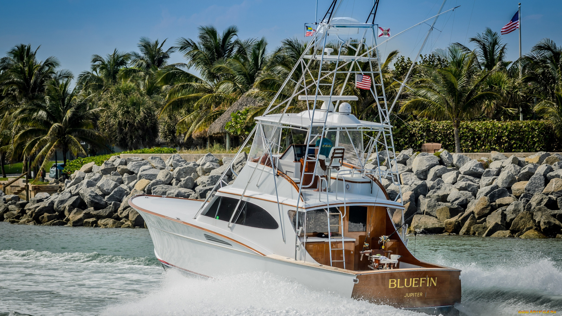 корабли, Яхты, тропики, яхта, океан