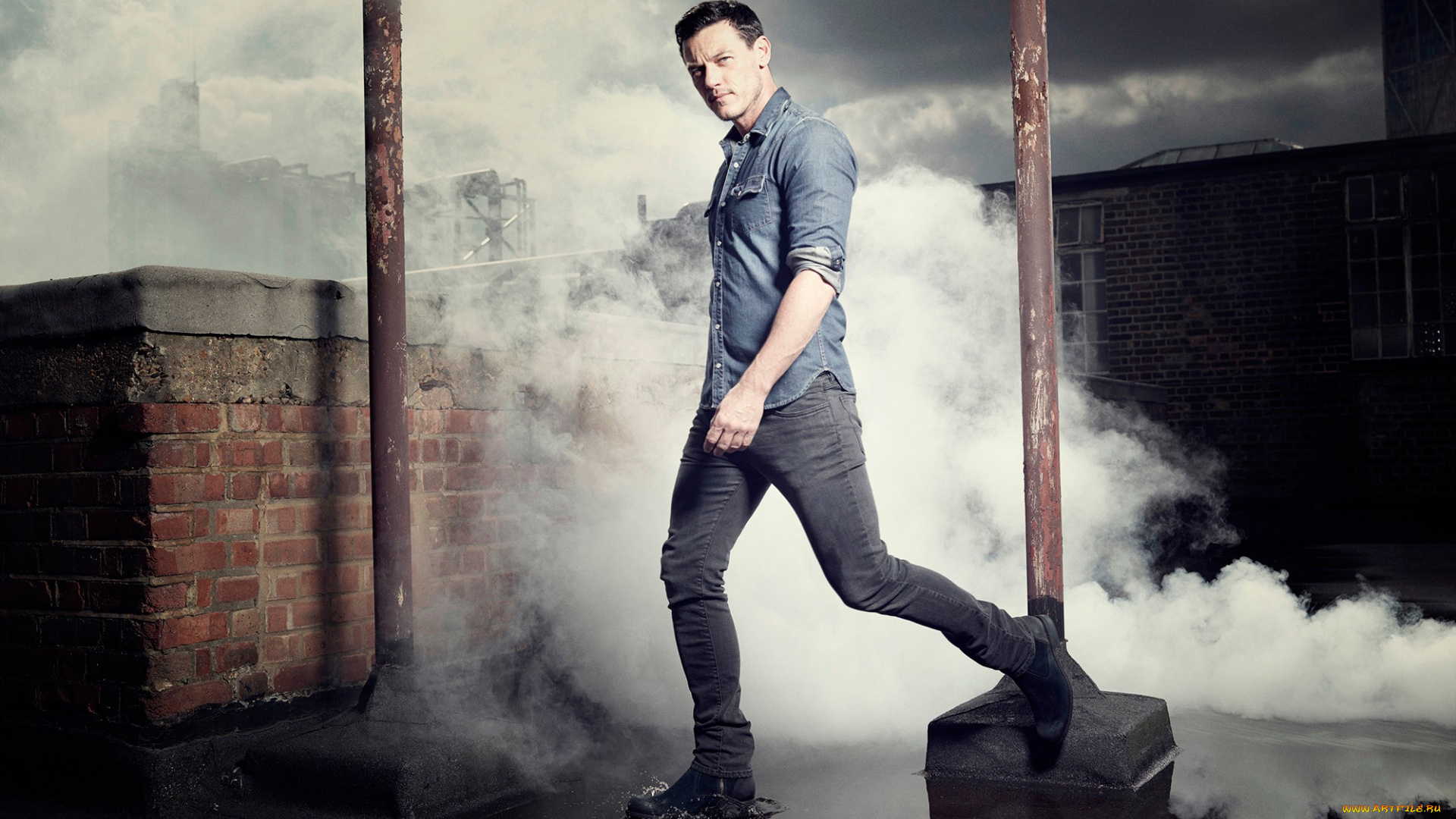 мужчины, luke, evans, вода, пар, люк, эванс, luke, evans