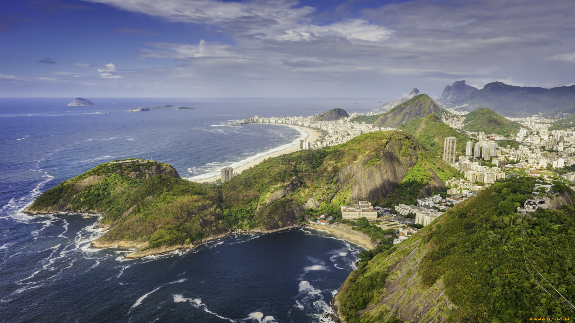 rio, de, janeiro, города, рио-де-жанейро, , бразилия, здания, бухта, пляж, океан