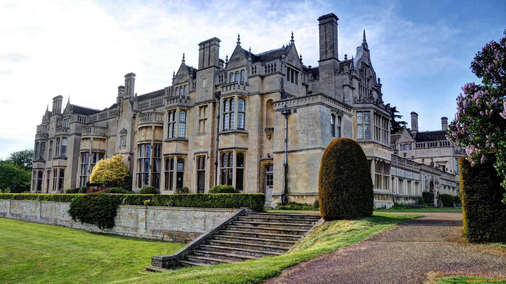 rushton, hall, , northamptonshire, города, -, здания, , дома, отель, парк