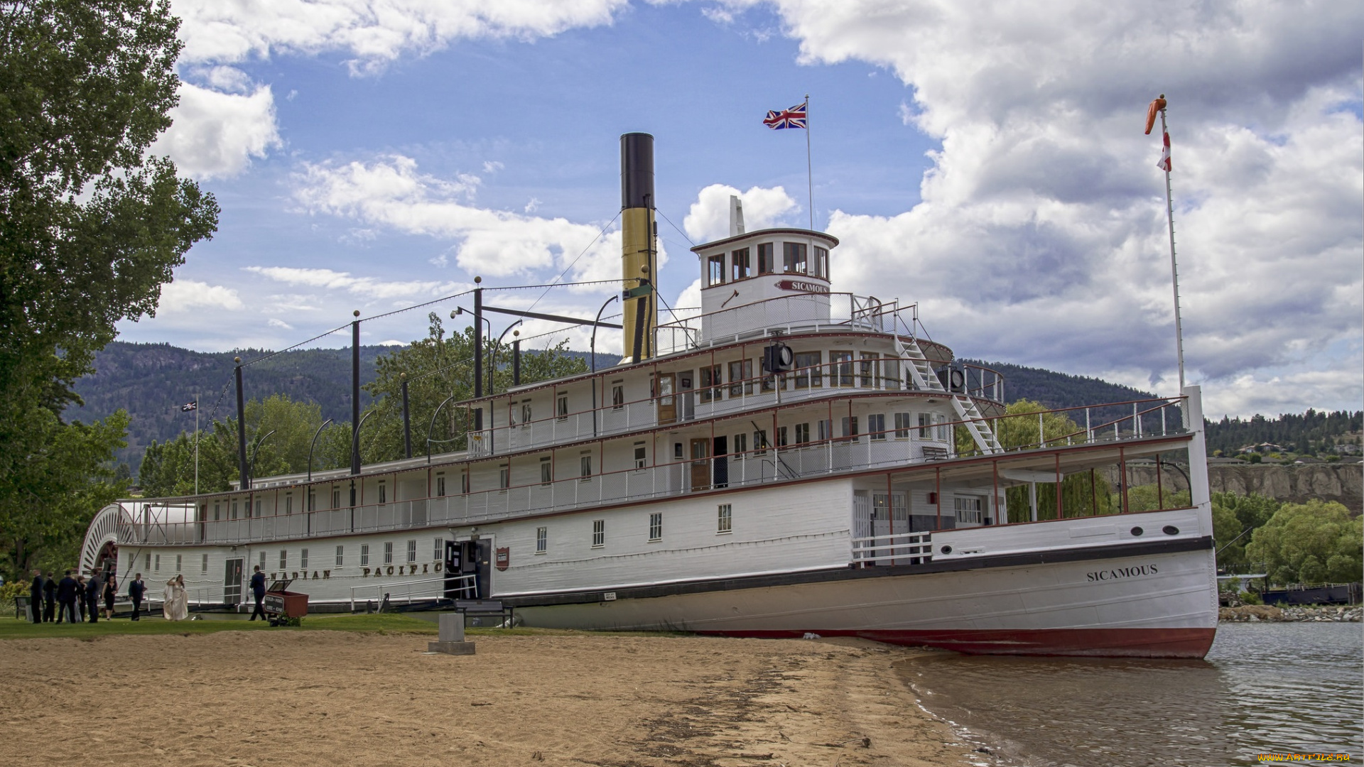 sicamous, корабли, пароходы, пароход, колесный