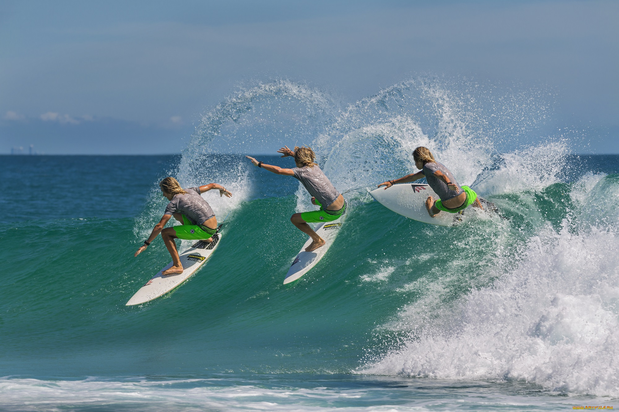 спорт, серфинг, сёрфинг, море, волны, парень, брызги