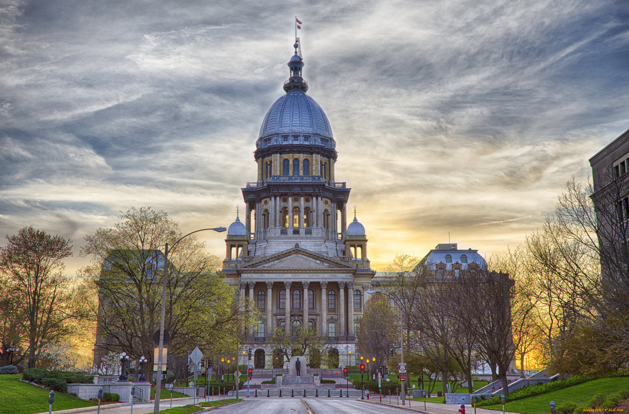 illinois, capitol, building, города, -, другое, учреждение, правительственное
