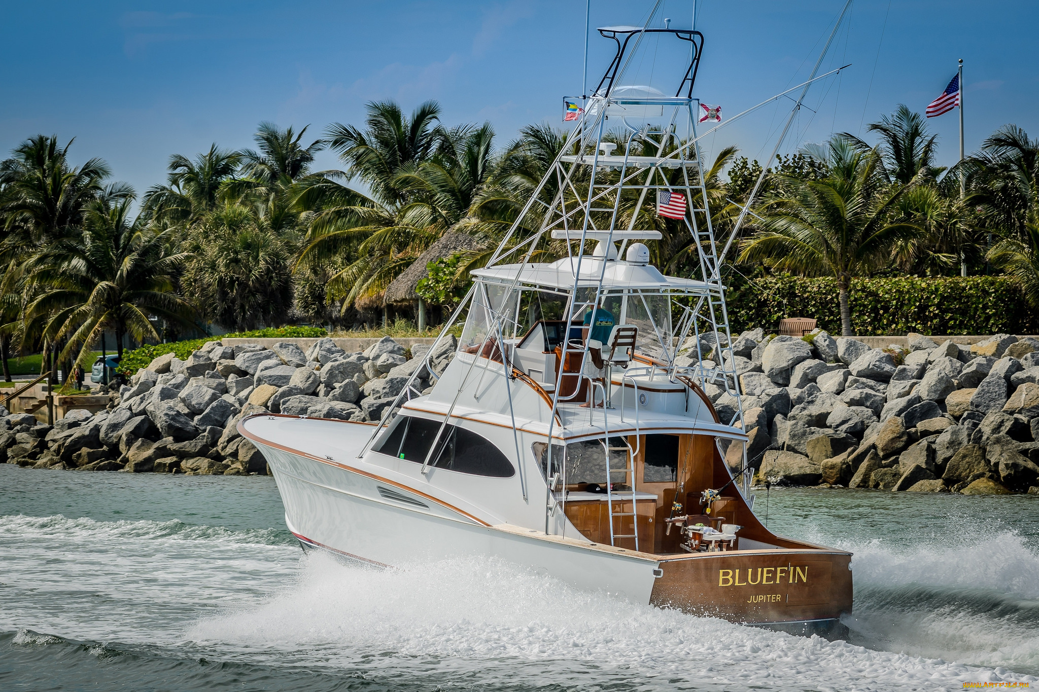 корабли, Яхты, тропики, яхта, океан