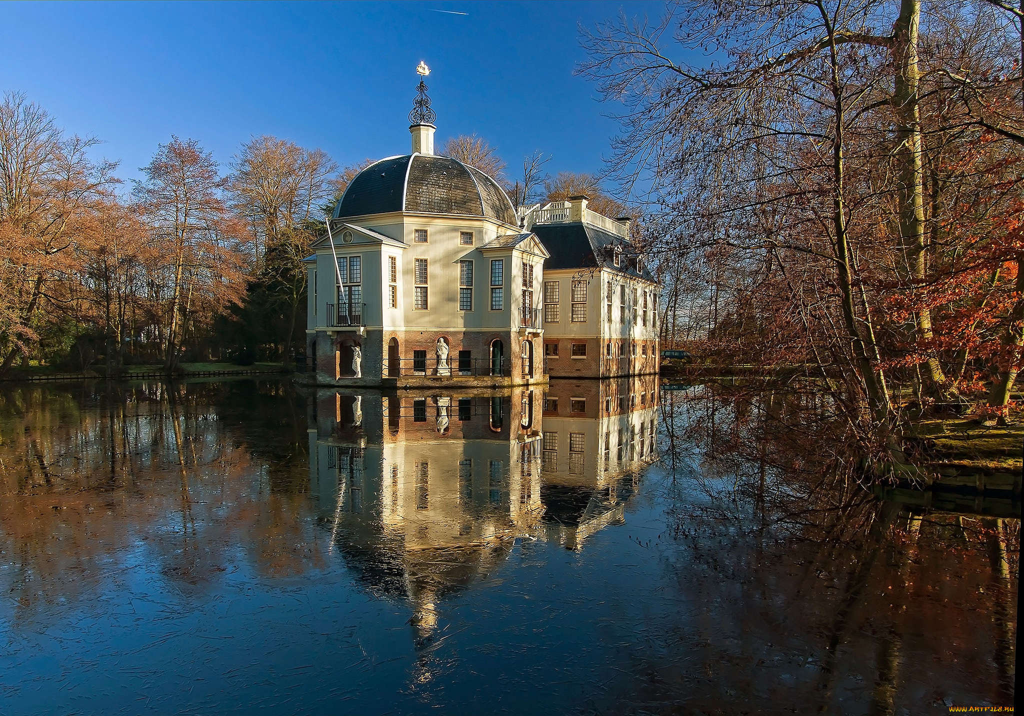 house, of, admiral, cornelis, tromp, города, -, здания, , дома, парк, здание, озеро