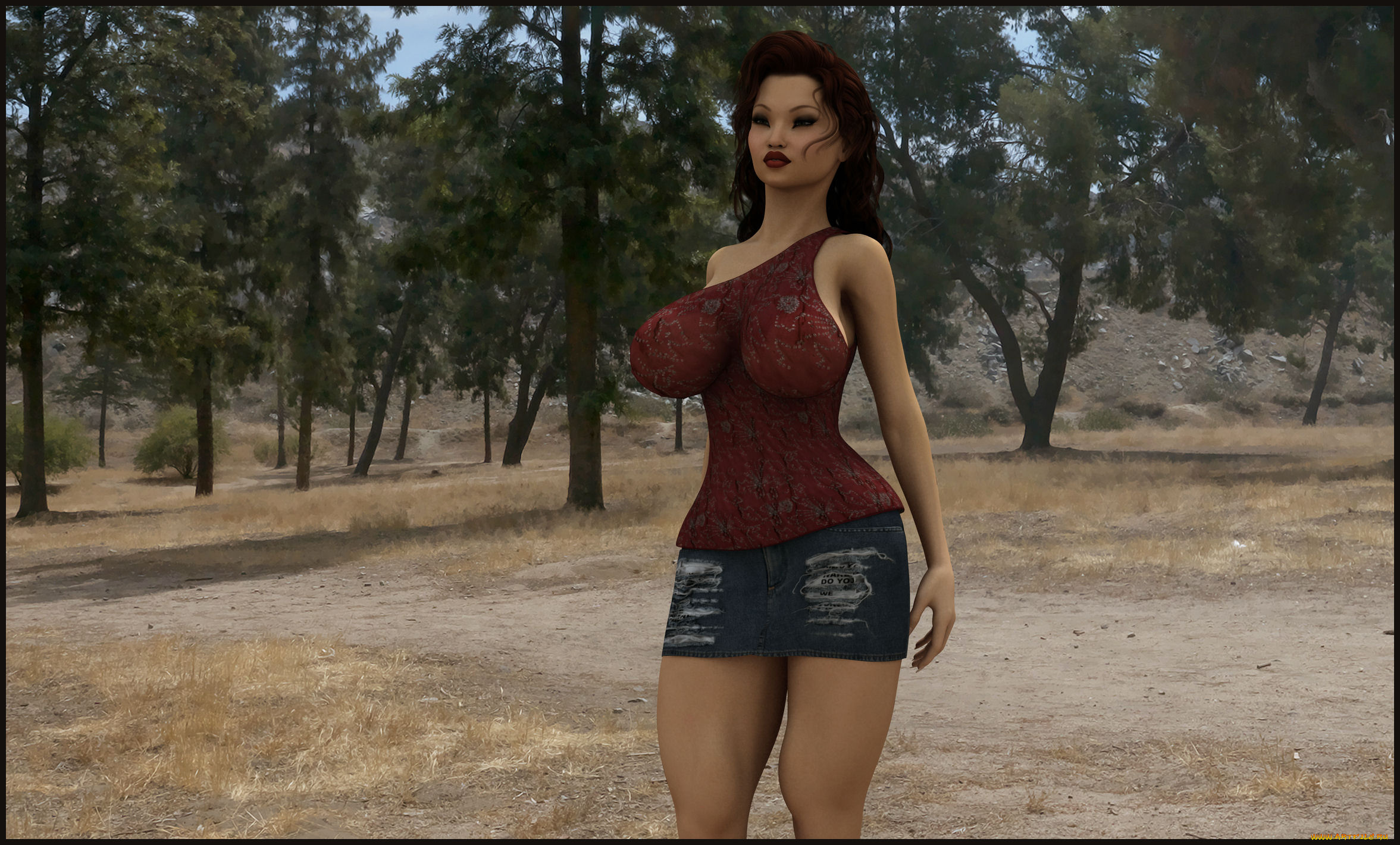 3д, графика, люди, , people, девушка, взгляд, фон