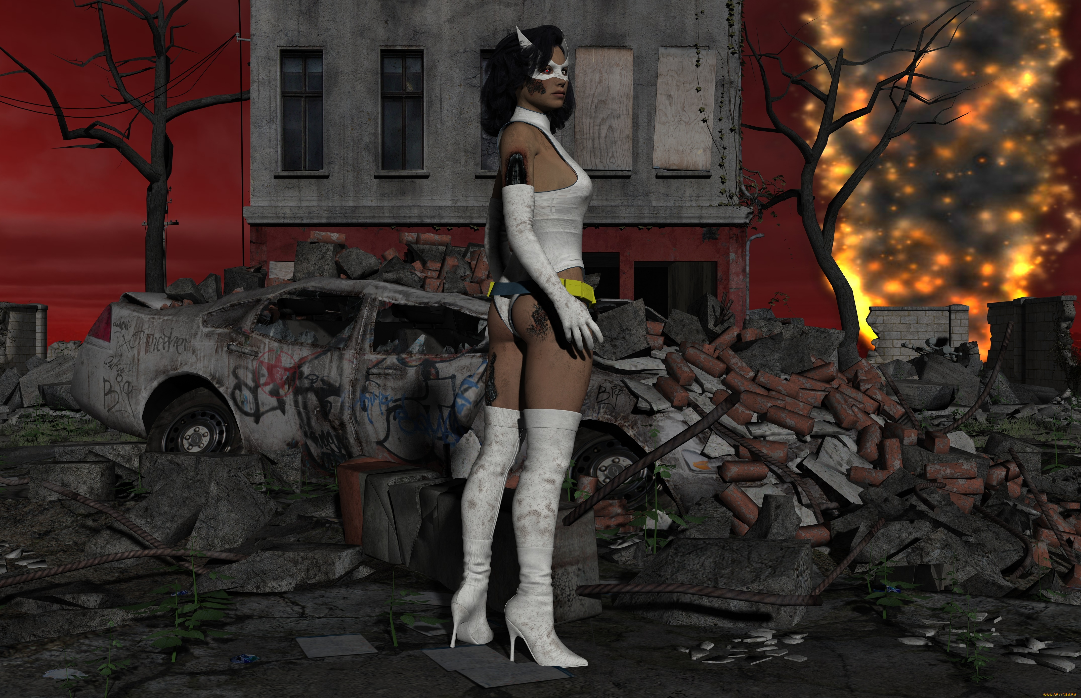 3д, графика, люди, , people, фон, взгляд, девушка