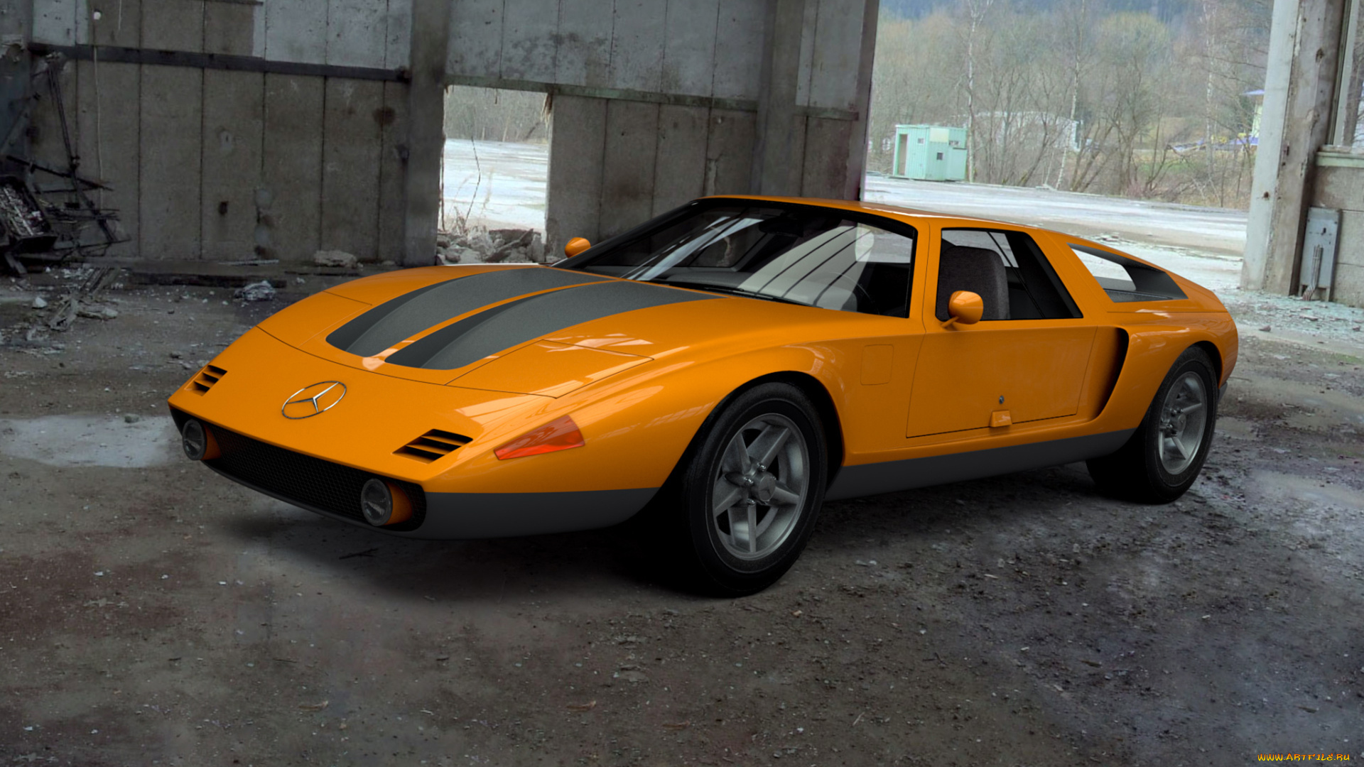 mercedes-benz, c111-ii, d, сoncept, 1976, автомобили, 3д, сoncept, d, c111-ii, mercedes-benz, 1976