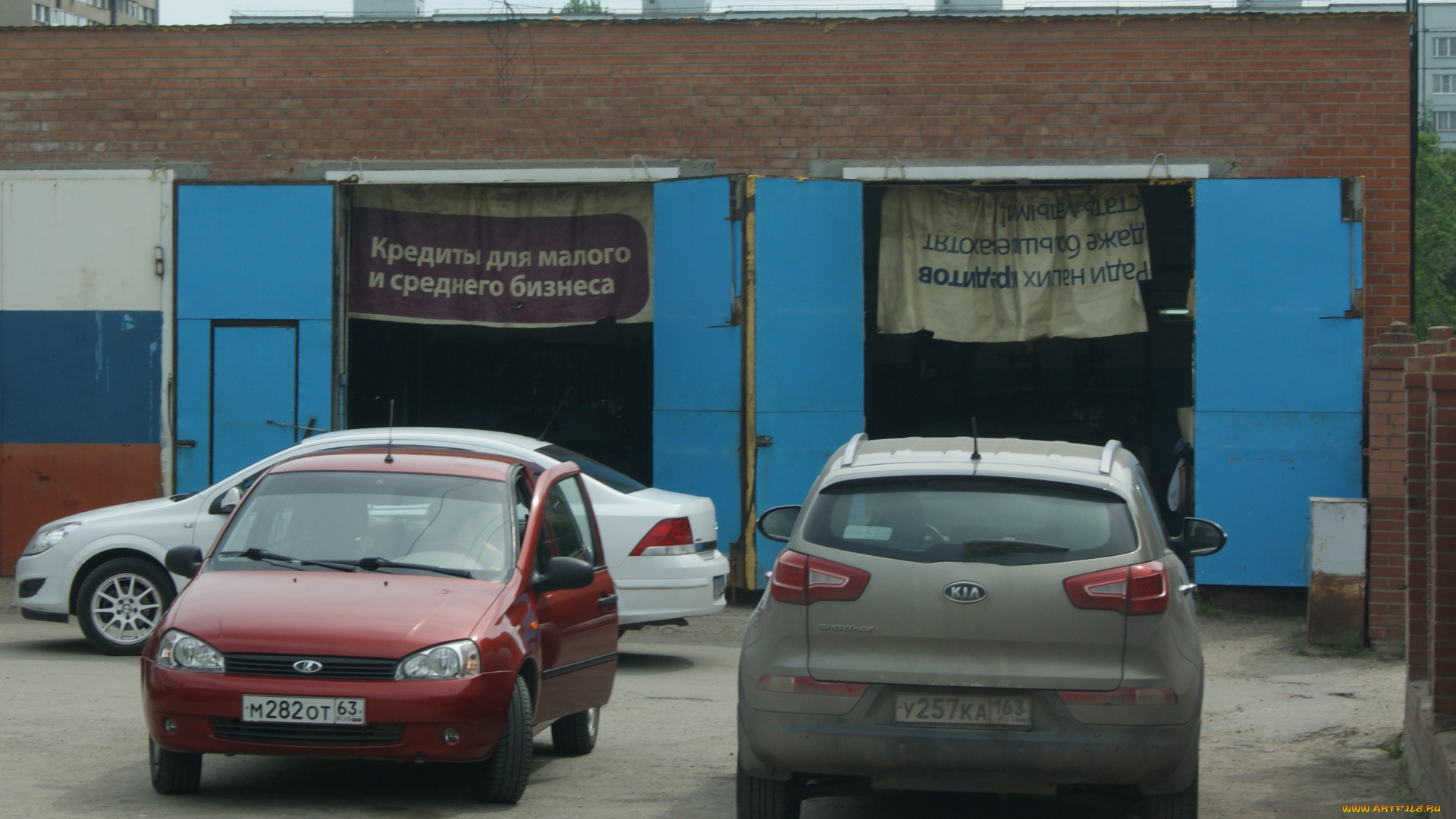 сомнительная, кредитная, организация, юмор, и, приколы, небо, рекламные, плакаты, гараж, автомобили