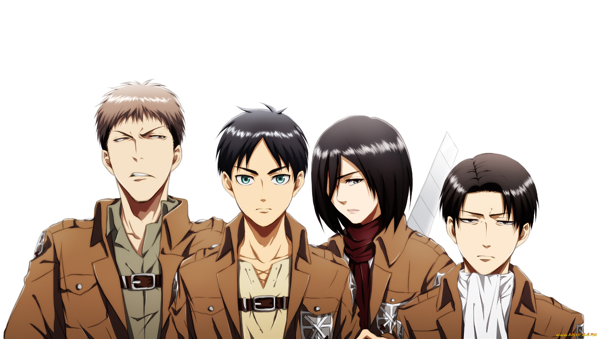 аниме, shingeki, no, kyojin, атака, титанов