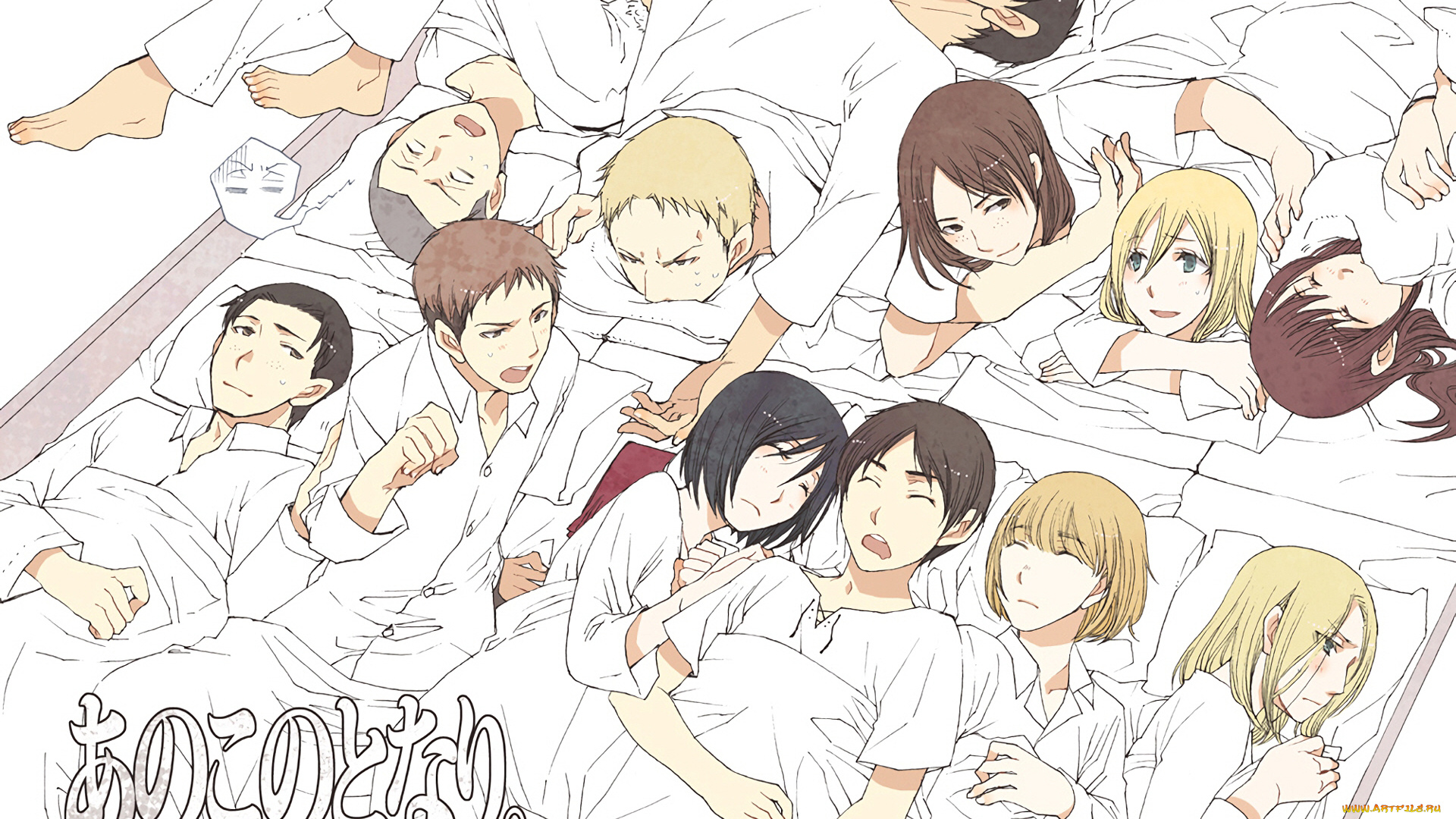 аниме, shingeki, no, kyojin, атака, титанов