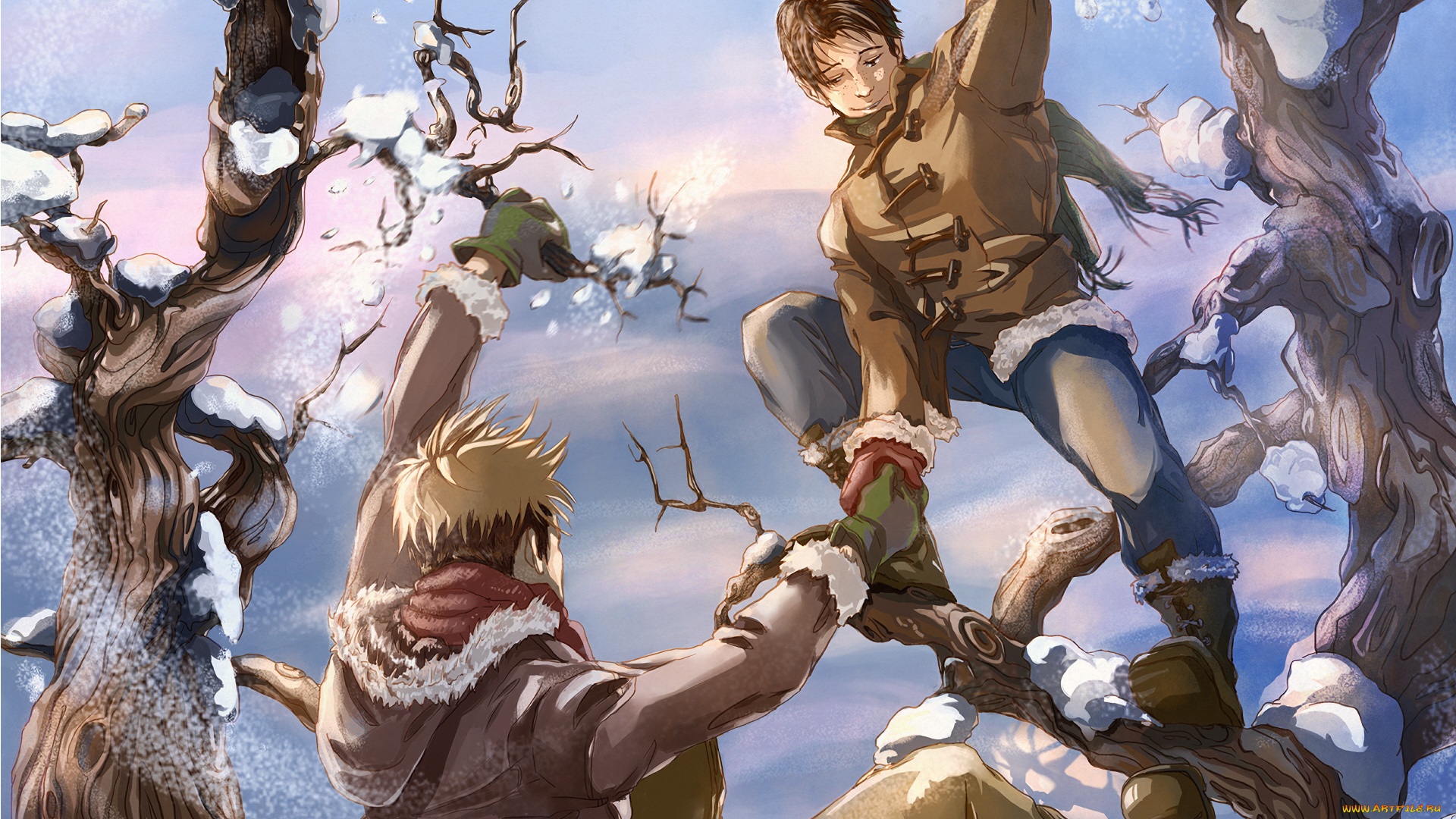аниме, shingeki, no, kyojin, парни