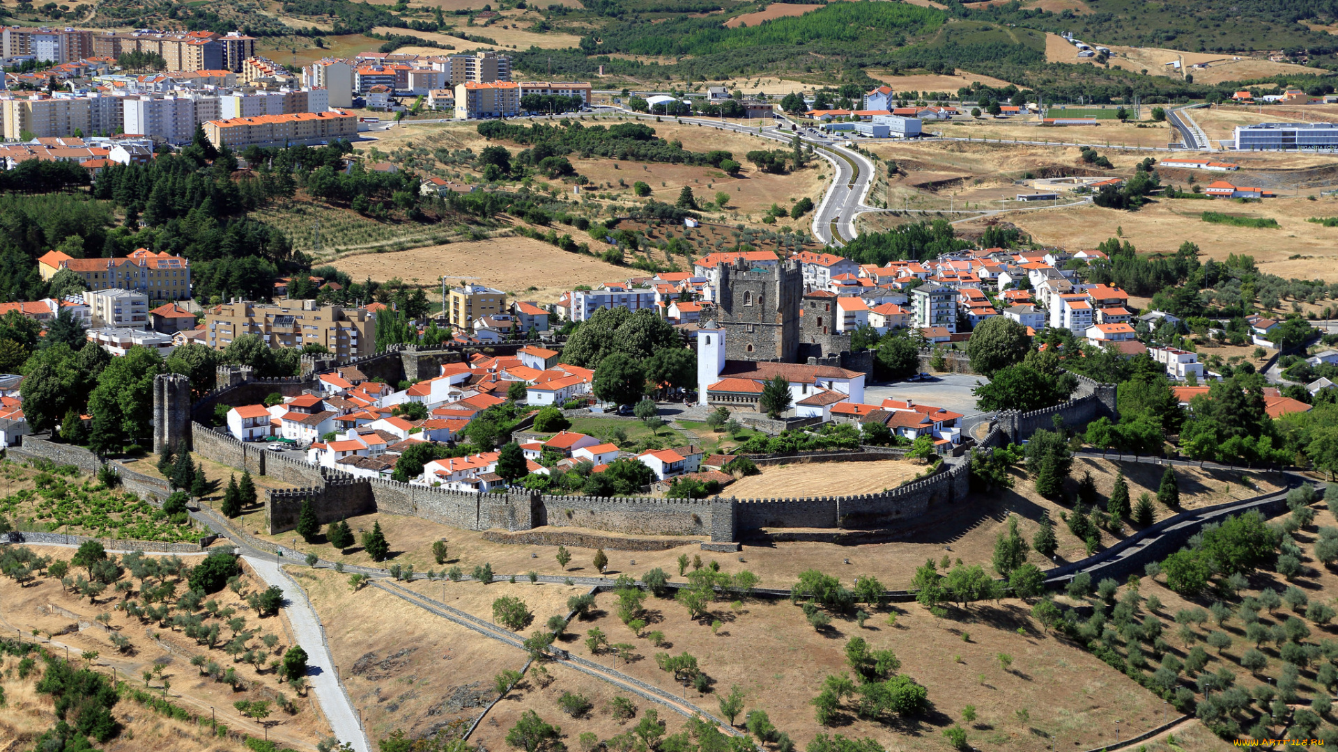 castle, of, braganza, , portugal, города, -, панорамы, простор