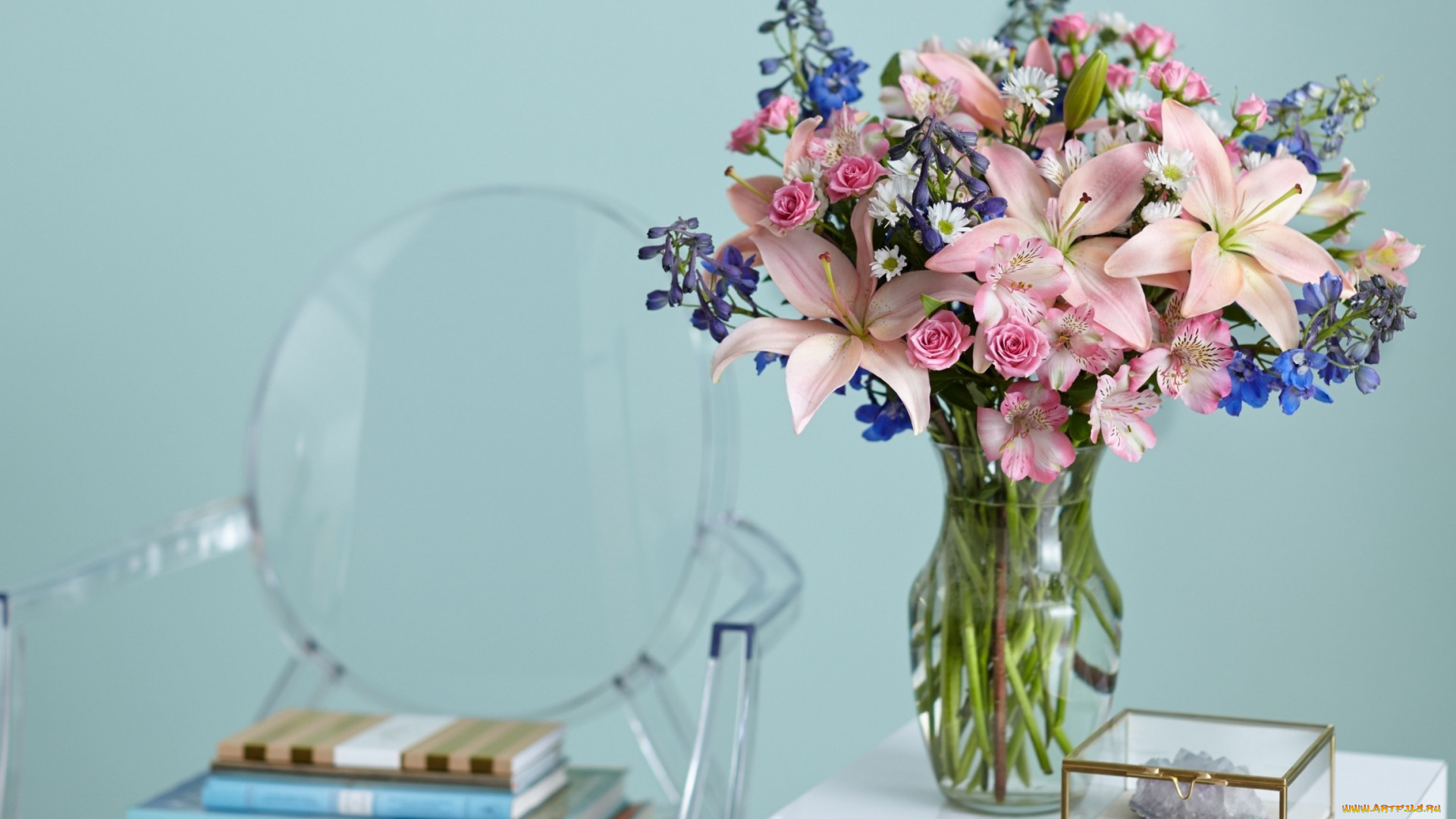 цветы, букеты, , композиции, книги, лилии, ваза, букет, розы, ромашки