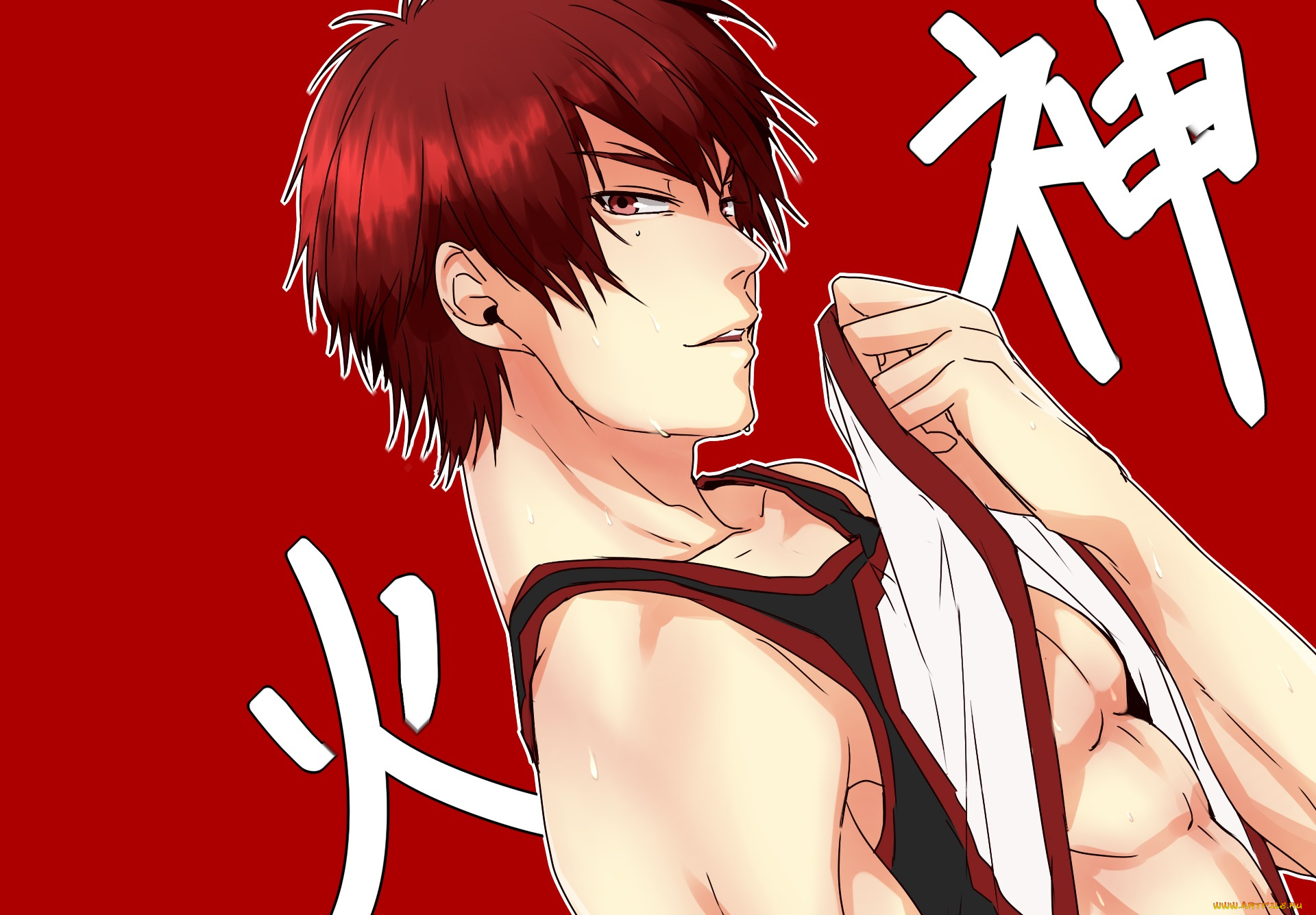 аниме, kuroko, no, baske, kagami, taiga