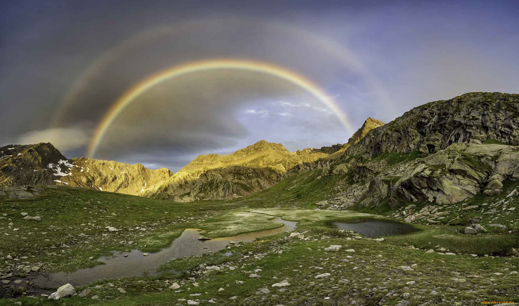 природа, радуга, простор