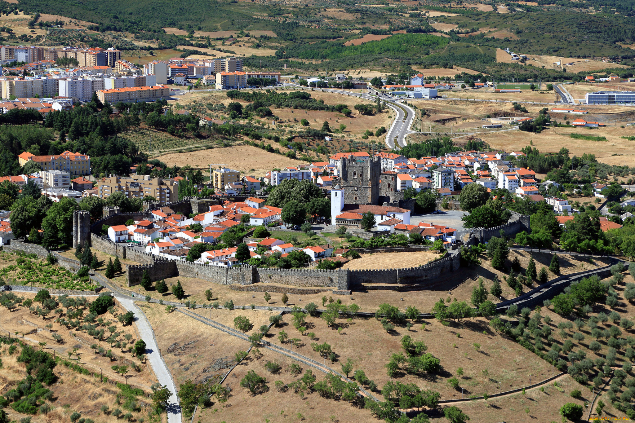 castle, of, braganza, , portugal, города, -, панорамы, простор