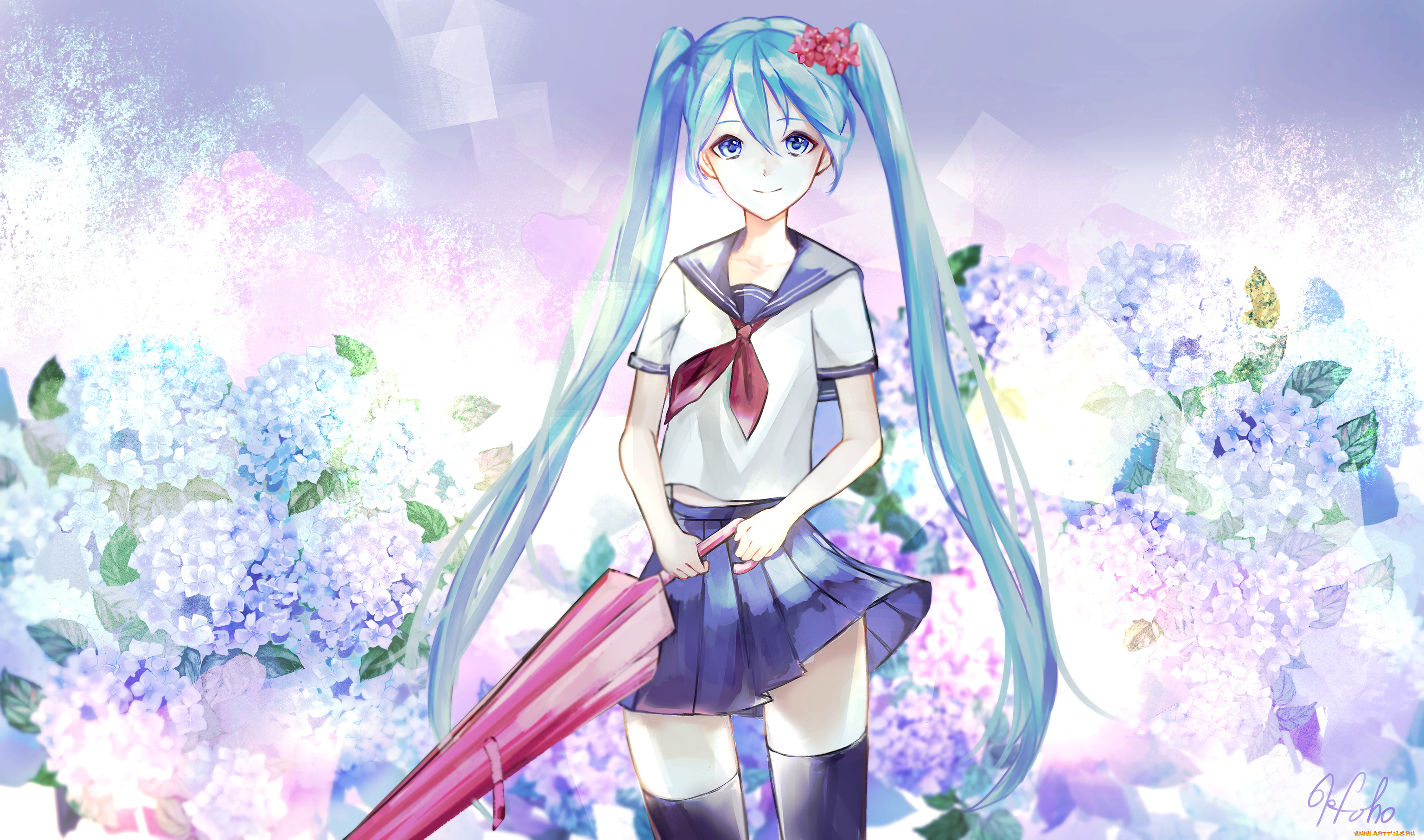 аниме, vocaloid, hatsune, miku