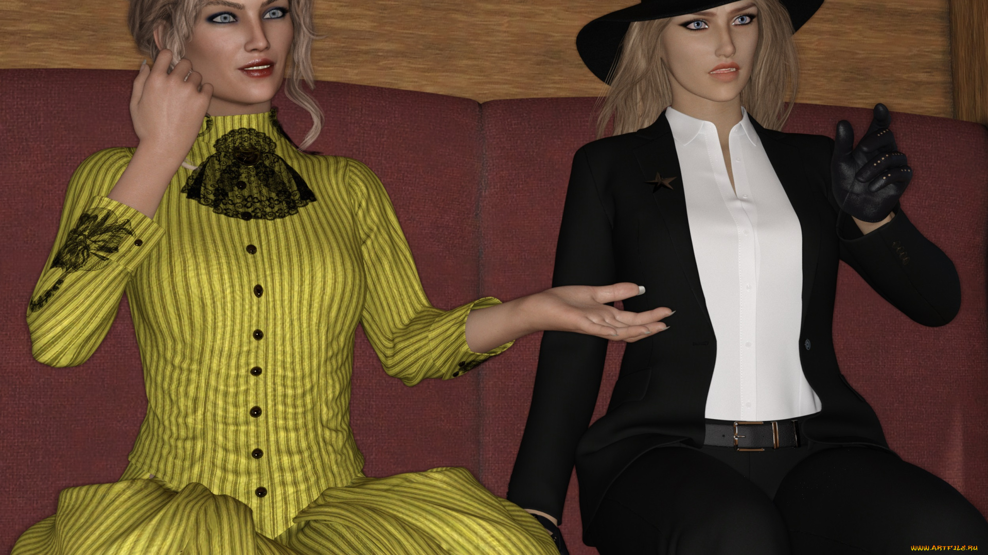 3д, графика, люди, , people, фон, взгляд, девушки