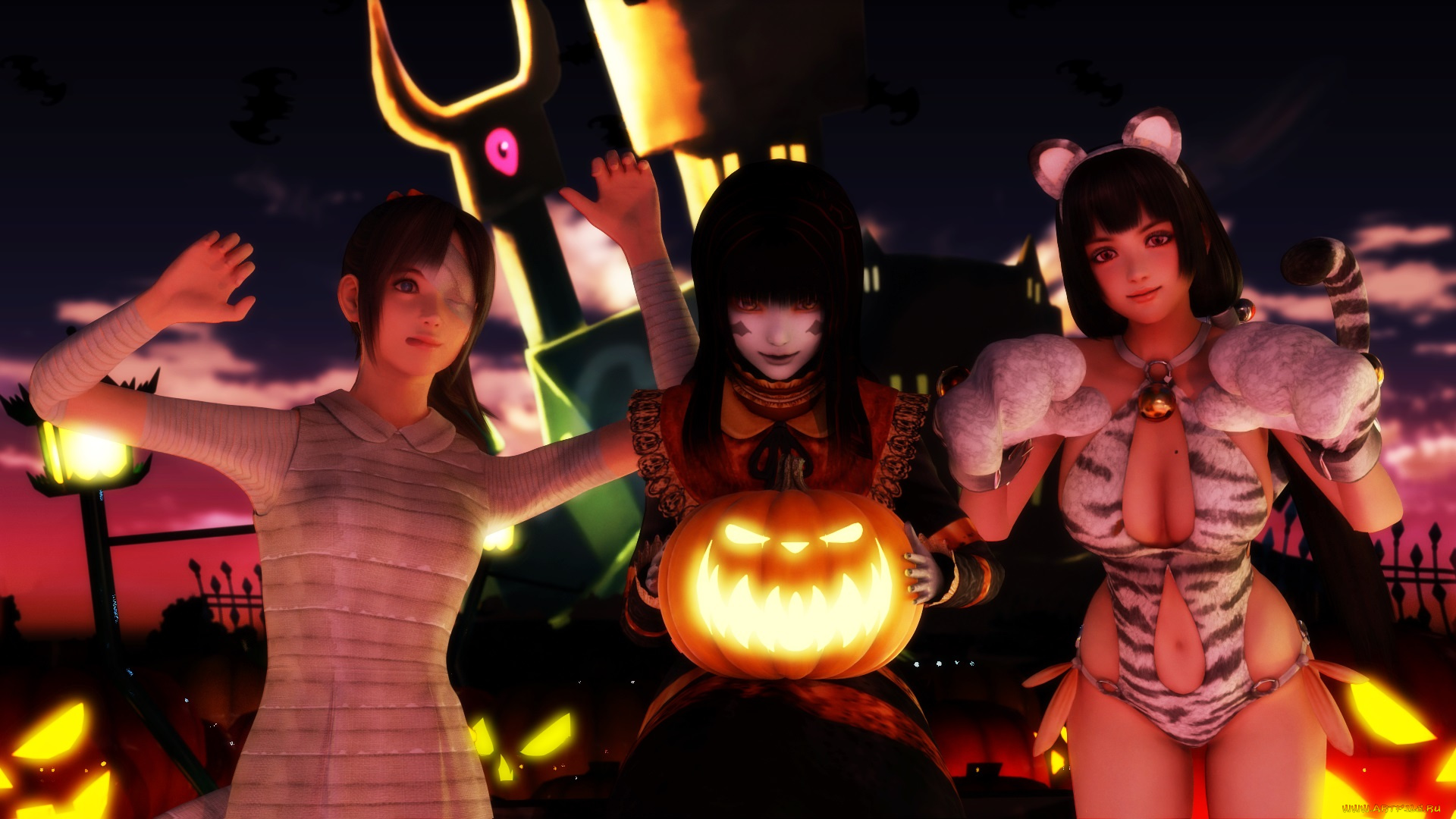 3д, графика, праздники, , holidays, девушка, взгляд, фон