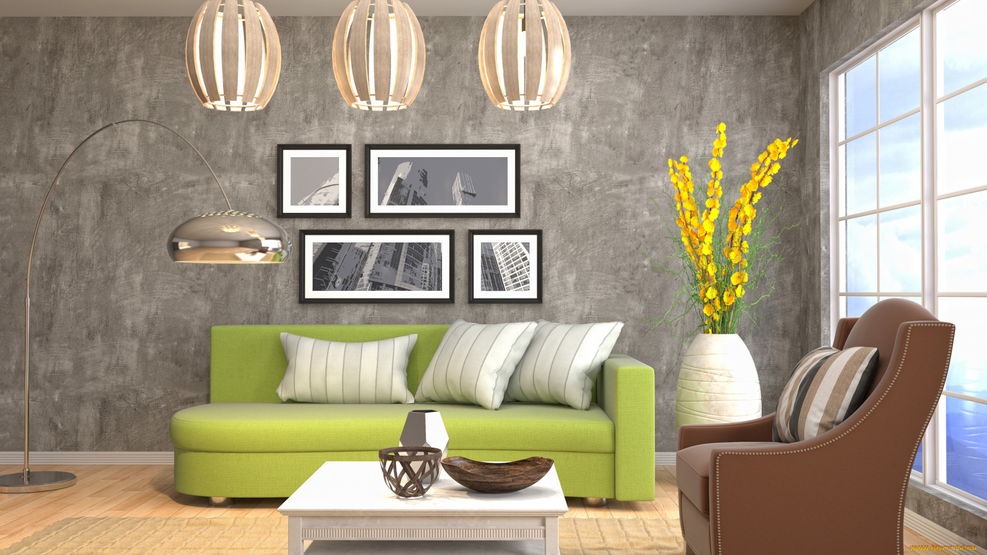 3д, графика, реализм, , realism, интерьер, гостиная, мебель, дизайн
