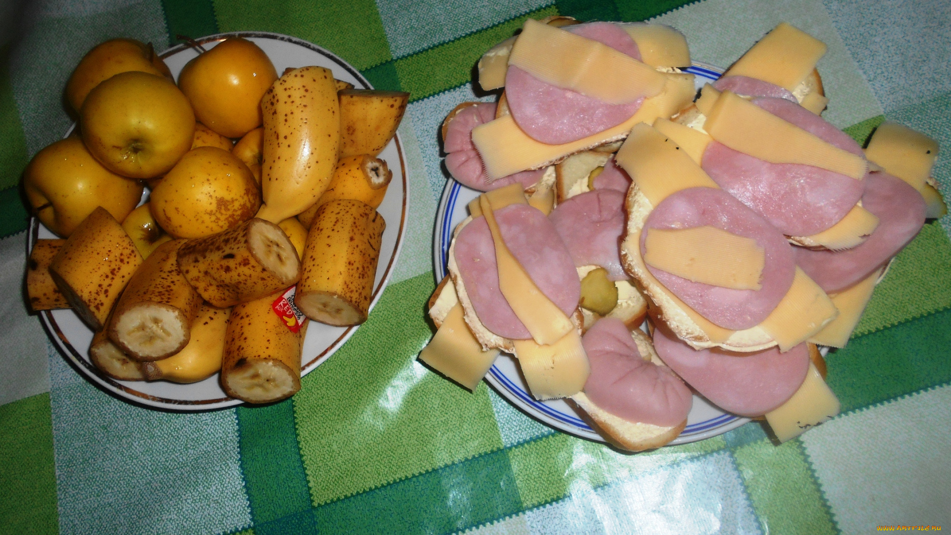 еда, бутерброды, , гамбургеры, , канапе, бананы, яблоки, сыр, колбаса, хлеб