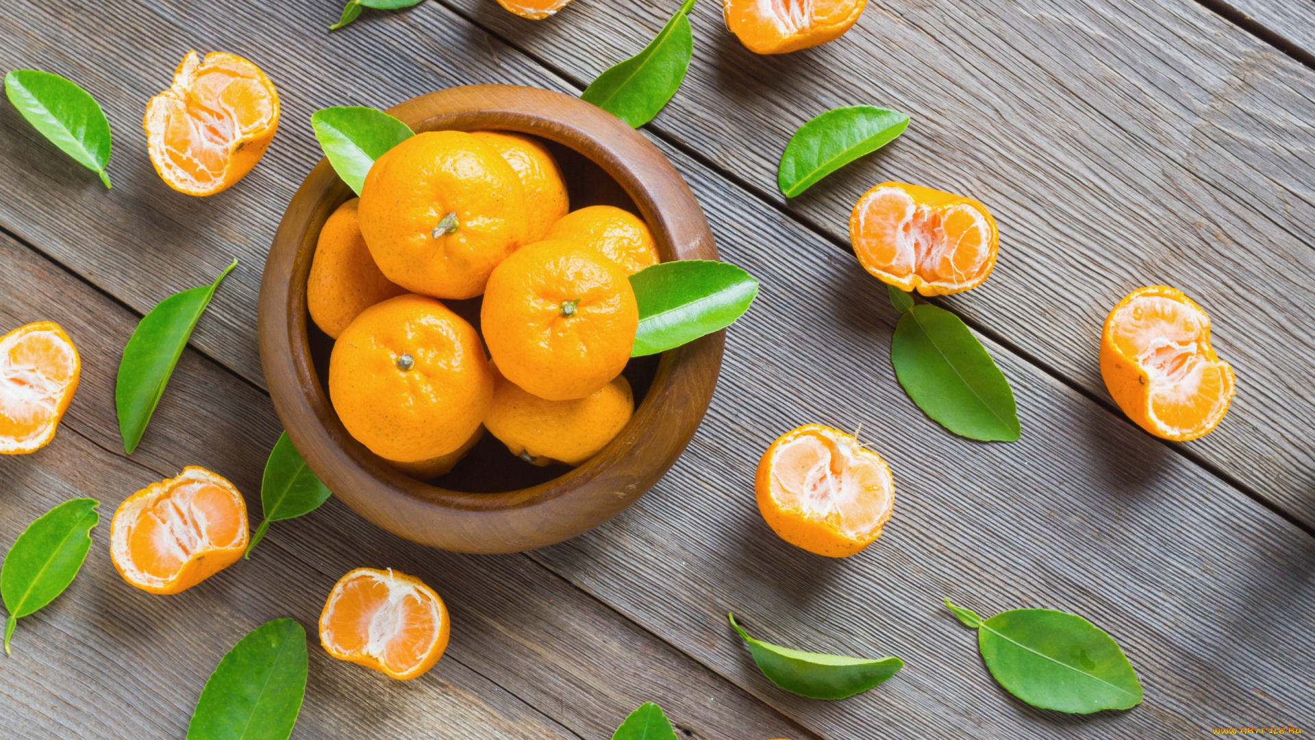 еда, цитрусы, мандарины