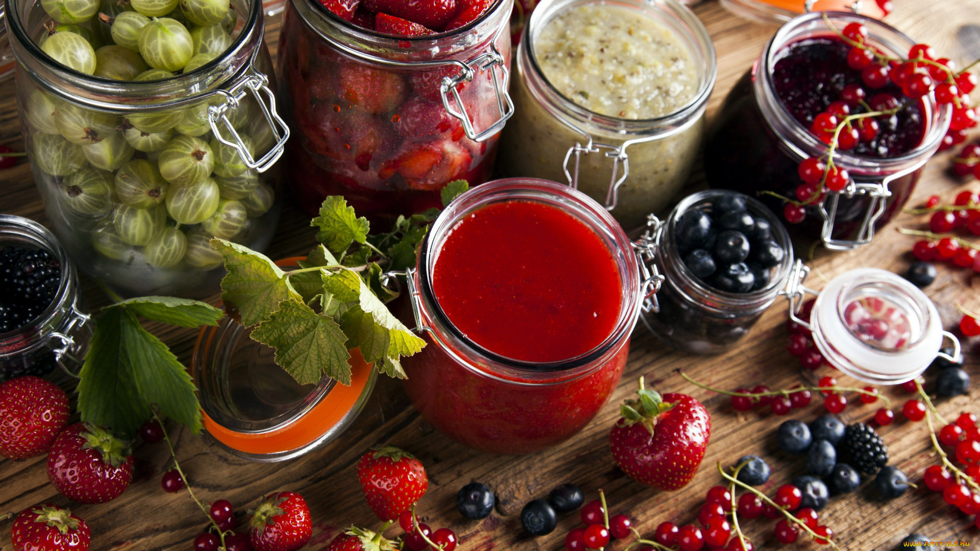 еда, фрукты, , ягоды, клубника, смородина, крыжовник