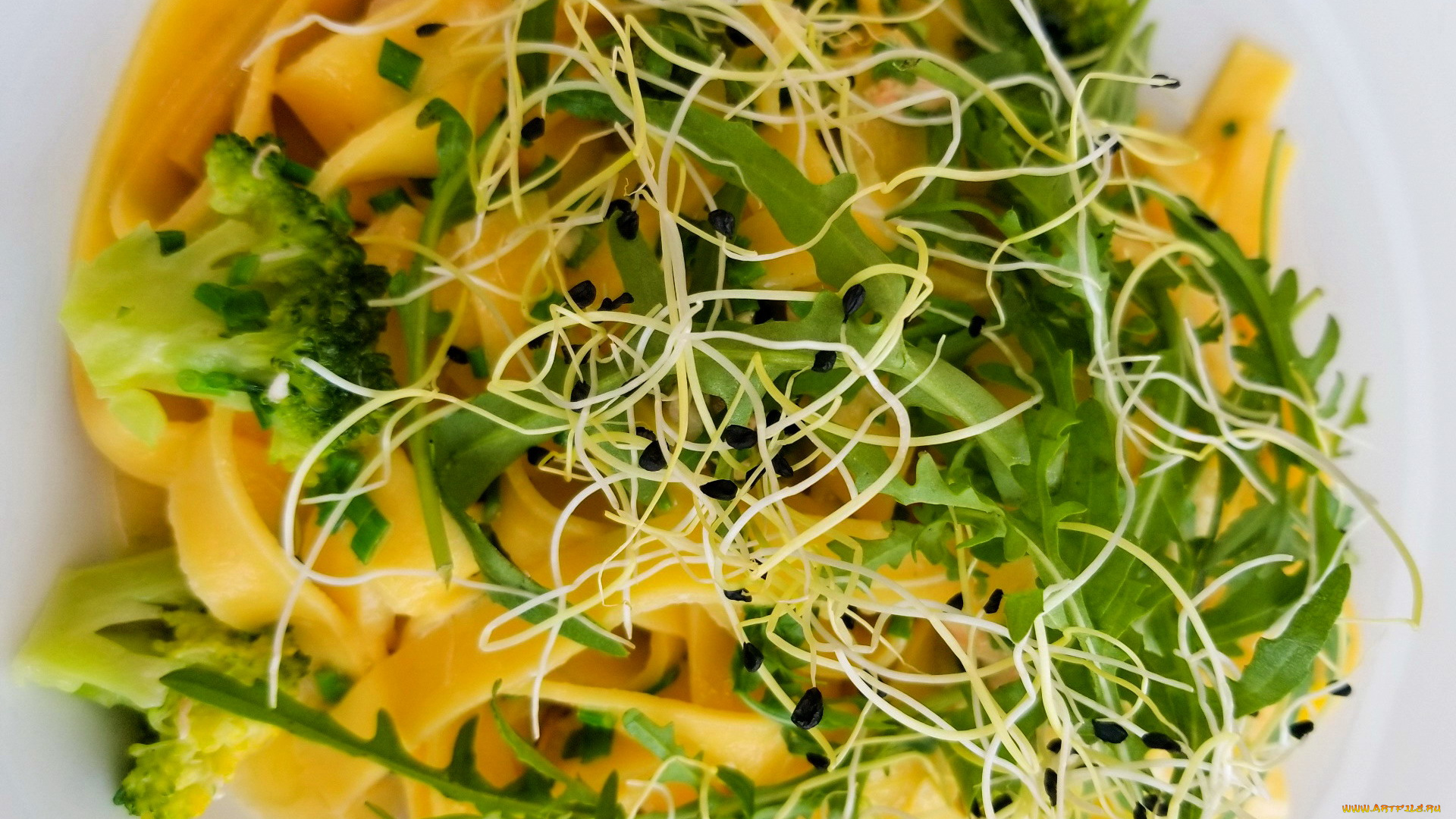 еда, макаронные, блюда, сыр, зелень, макароны