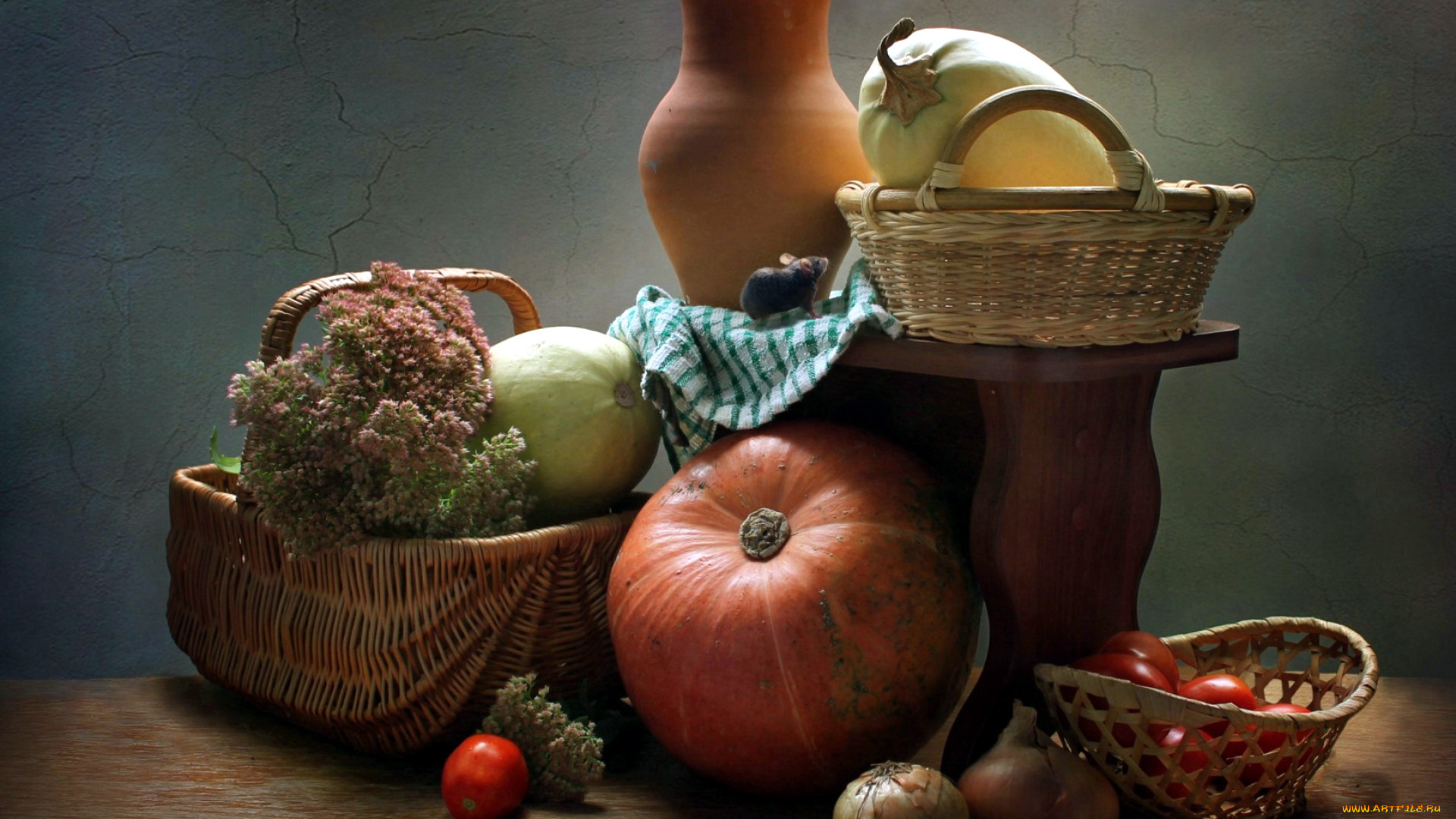 еда, натюрморт, овощи, помидоры, кабачок, тыква