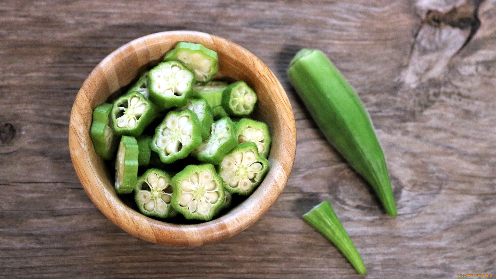 еда, окра, бамия