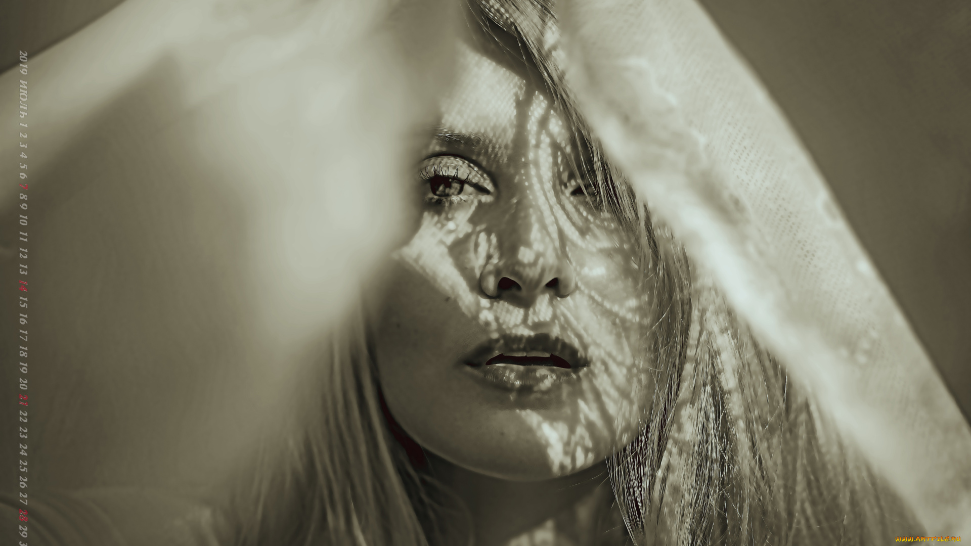 календари, компьютерный, дизайн, взгляд, девушка, calendar, 2019, лицо, женщина