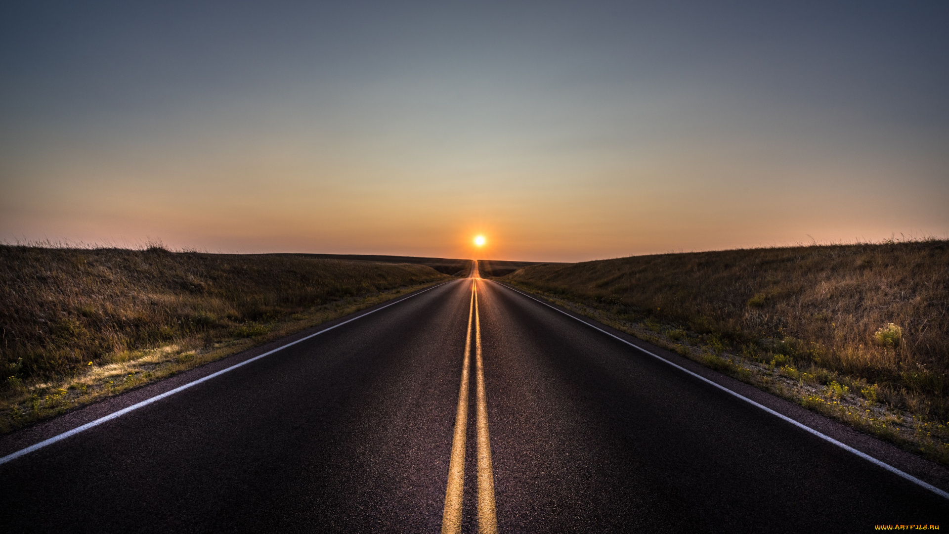 природа, дороги, солнце, дорога, трасса, шоссе, степь