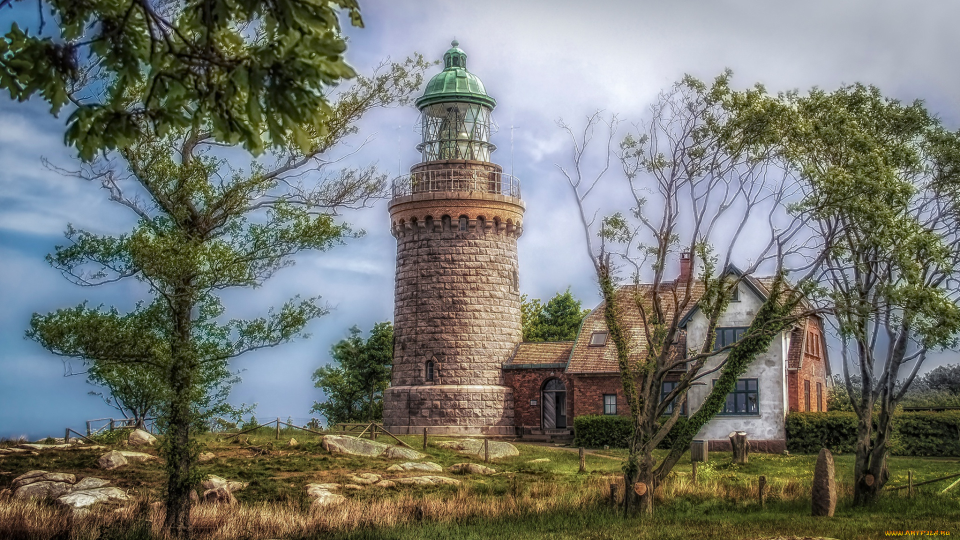 природа, маяки, маяк, дания, архитектура