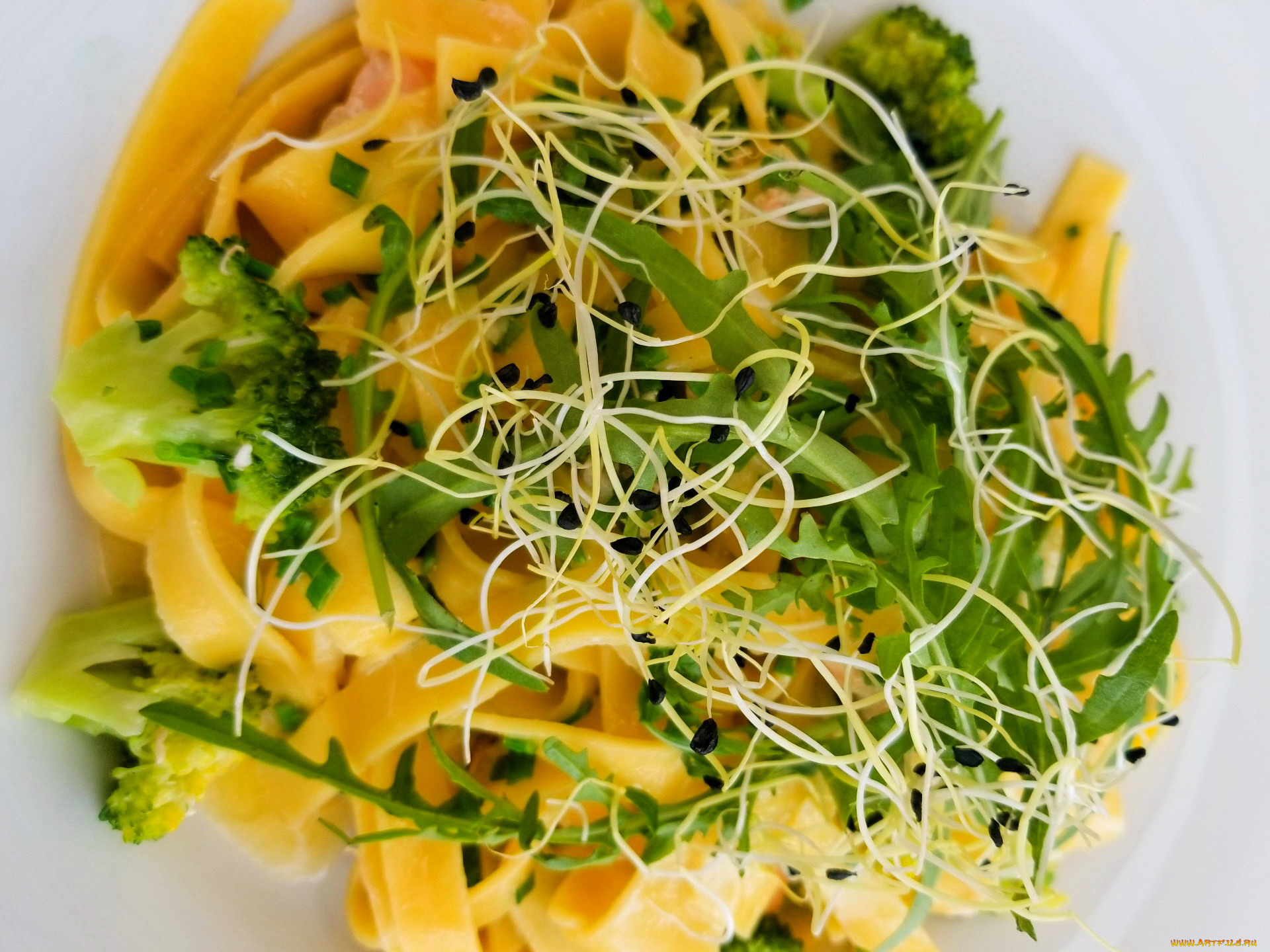 еда, макаронные, блюда, сыр, зелень, макароны