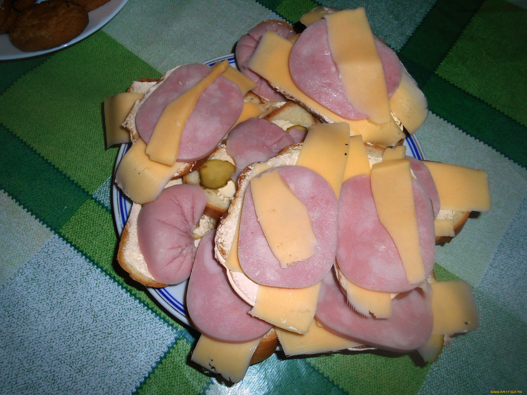 еда, бутерброды, , гамбургеры, , канапе, сыр, колбаса, хлеб