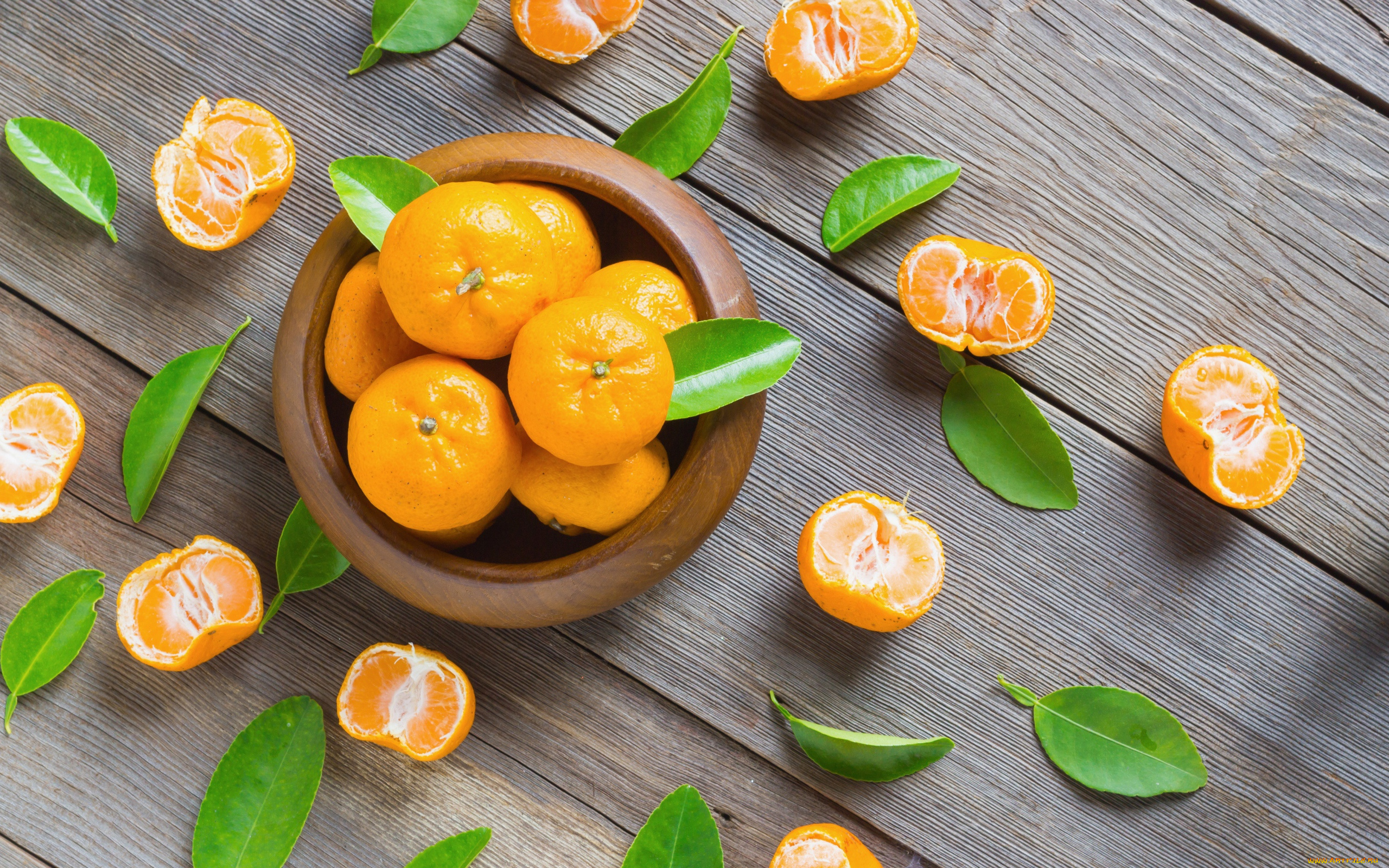 еда, цитрусы, мандарины