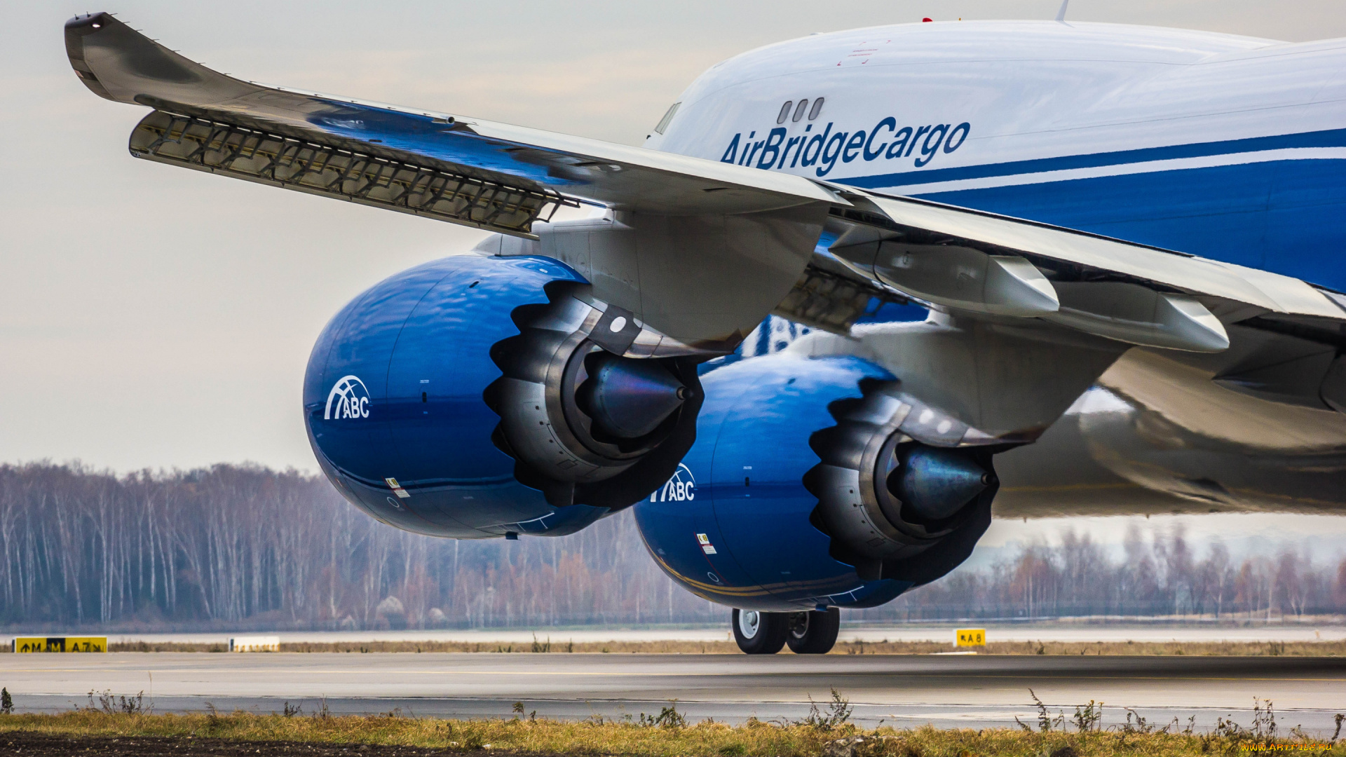 boeing, 747-800, авиация, грузовые, самолёты, boeing, 747-800, airbridgecargo, airlines, 747, грузовой, самолет, взлет, самолета, турбина, крыло