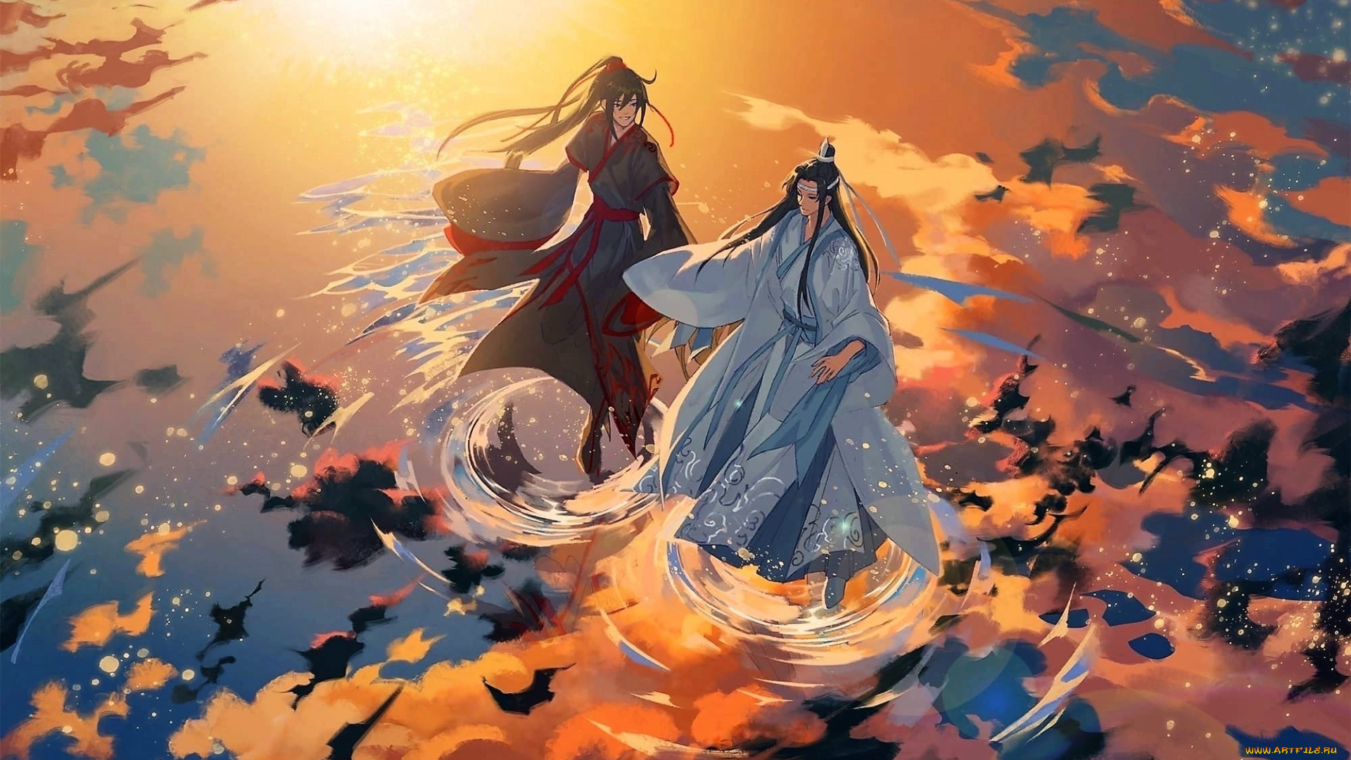 аниме, mo, dao, zu, shi, лань, ванцзы, вэй, усянь, вода