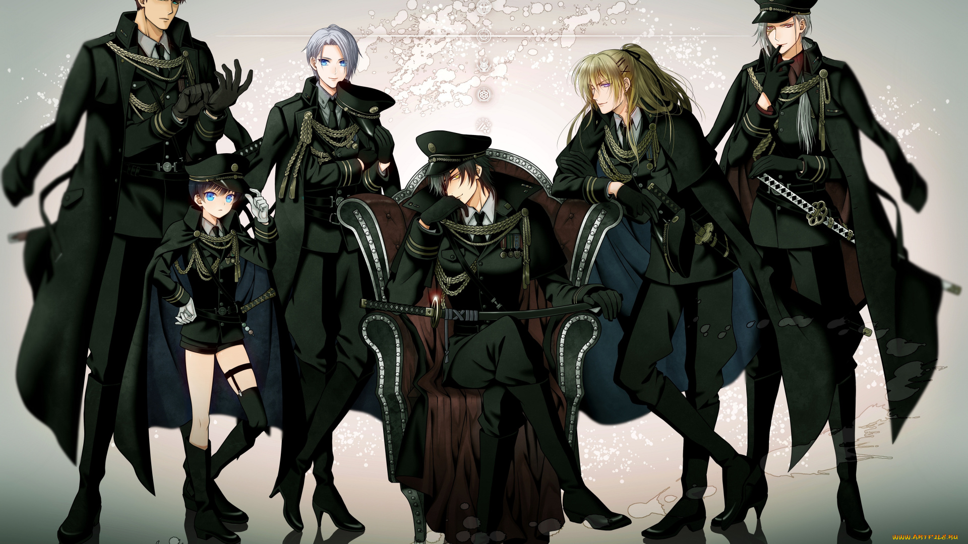 аниме, touken, ranbu, танец, мечей