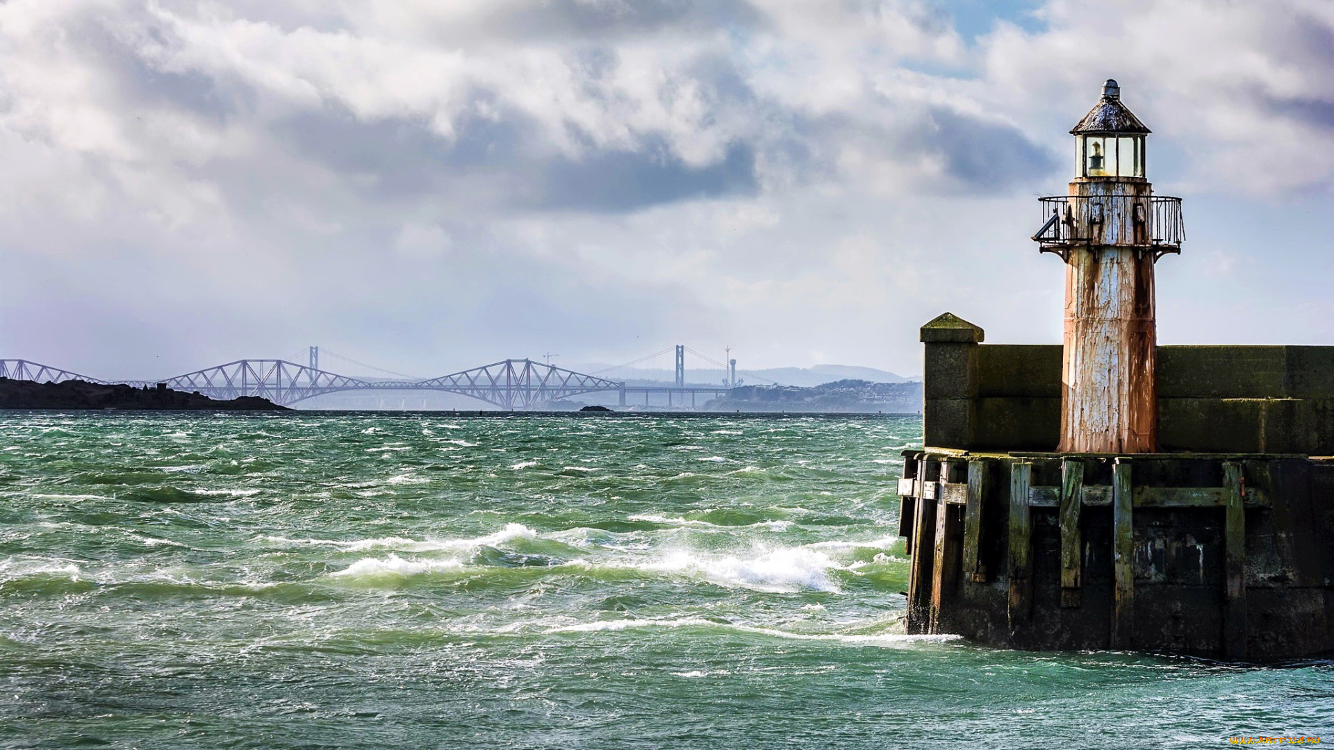 river, forth, scotland, природа, маяки, river, forth