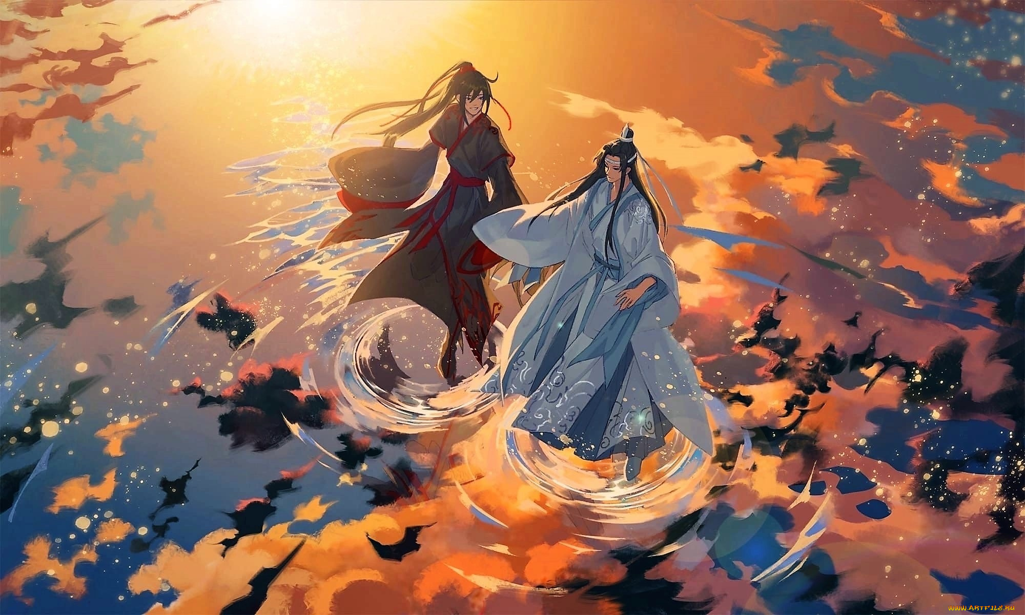 аниме, mo, dao, zu, shi, лань, ванцзы, вэй, усянь, вода